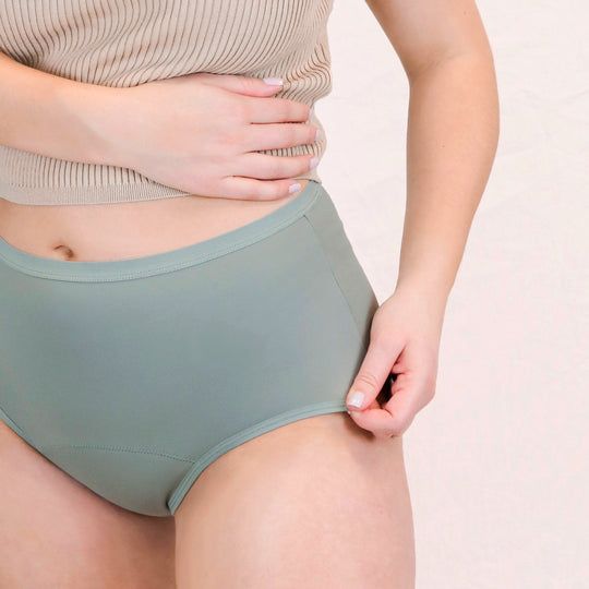 MYLILY Periodenunterwäsche - High Waist Salbei M ohne Biozide