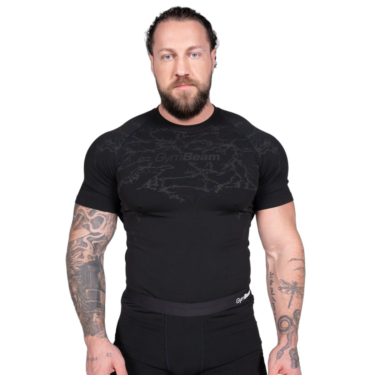 GymBeam T-Shirt Herren slim nahtlos in Schwarz 1 St