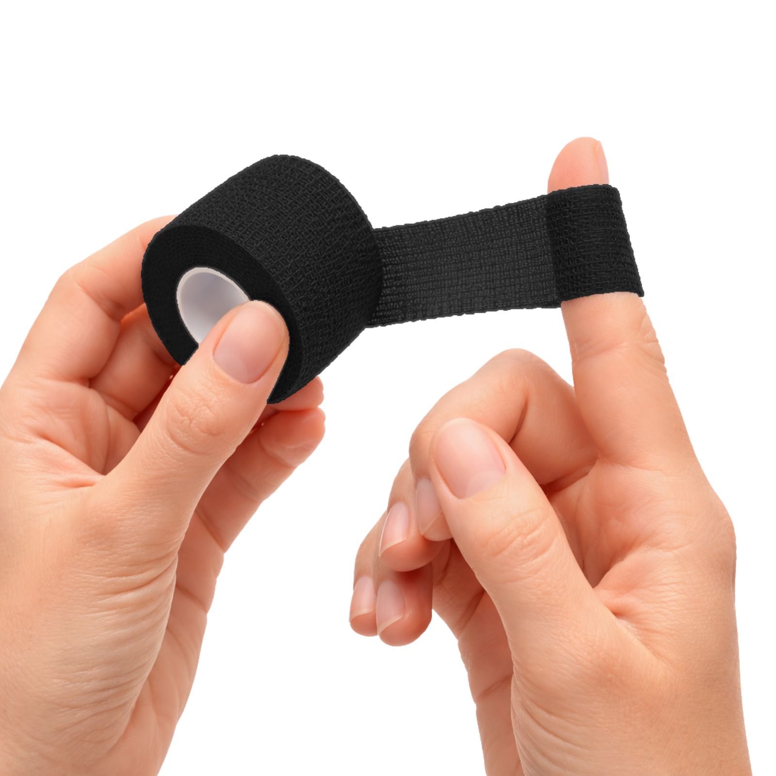 FAP First Aid Products - Finger-Schnellverband schwarz - elastisch , selbsthaftend - 2,5 cm x 5 m