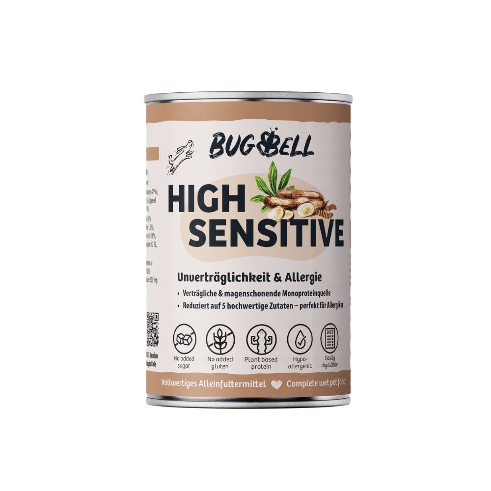 BugBell Nassfutter HighSensitive - Unverträglichkeit & Allergie 400 g Futter