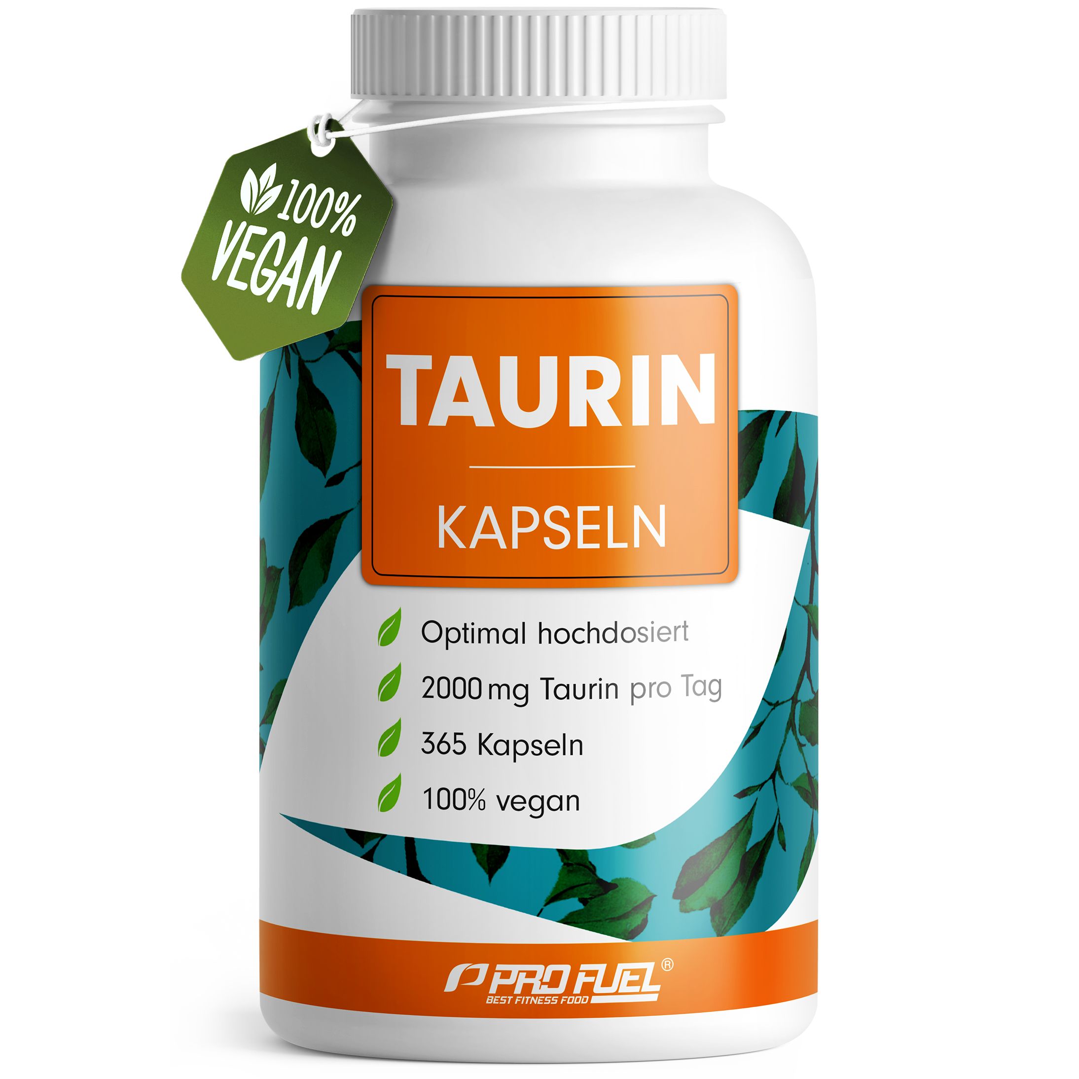 ProFuel - Taurin Kapseln 365x optimal hochdosiert mit 2000 mg pro Tag 365 St