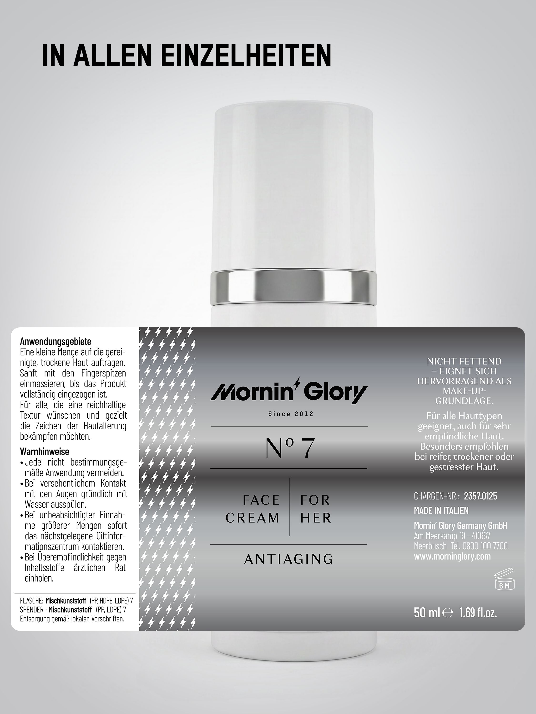 Mornin’ Glory N°7 – Anti-Falten Gesichtscreme für Frauen