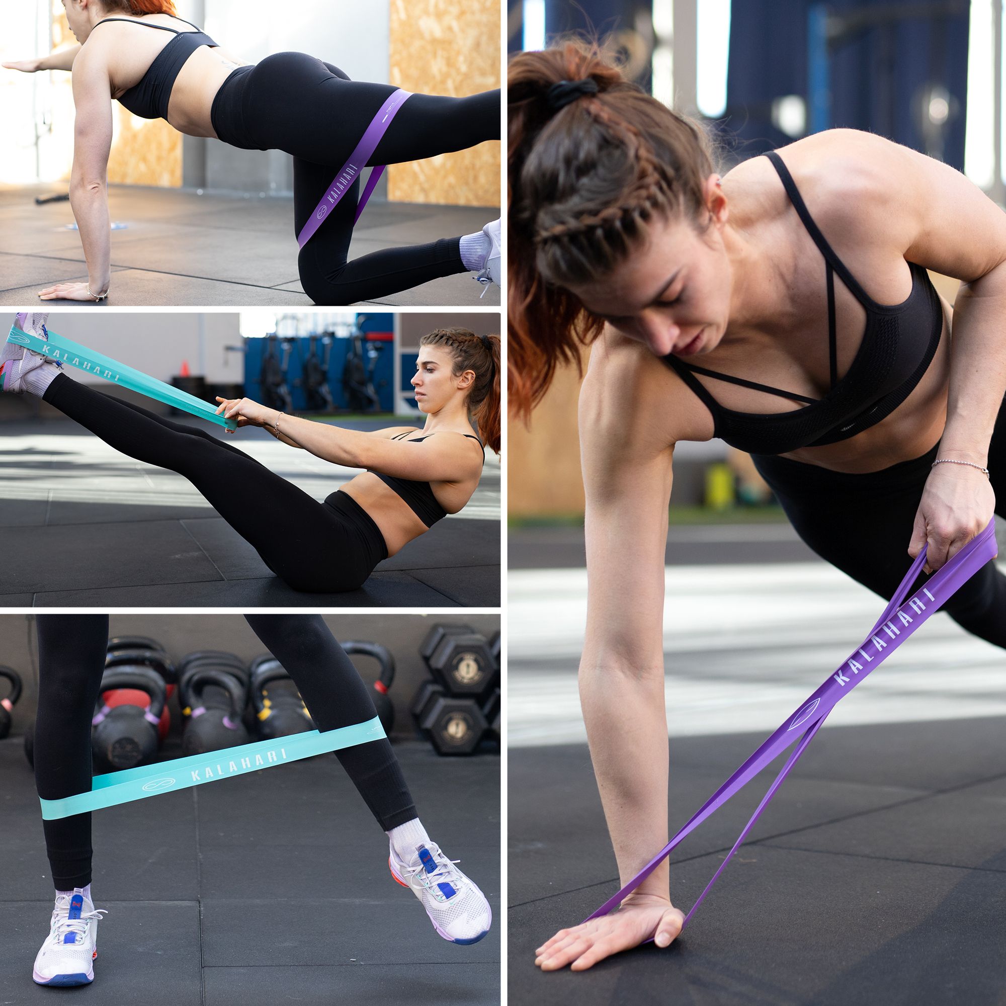 KALAHARI Fitnessbänder Set + eBook Übungen, Fitnessband, Widerstandsbänder Fitness Loop Band