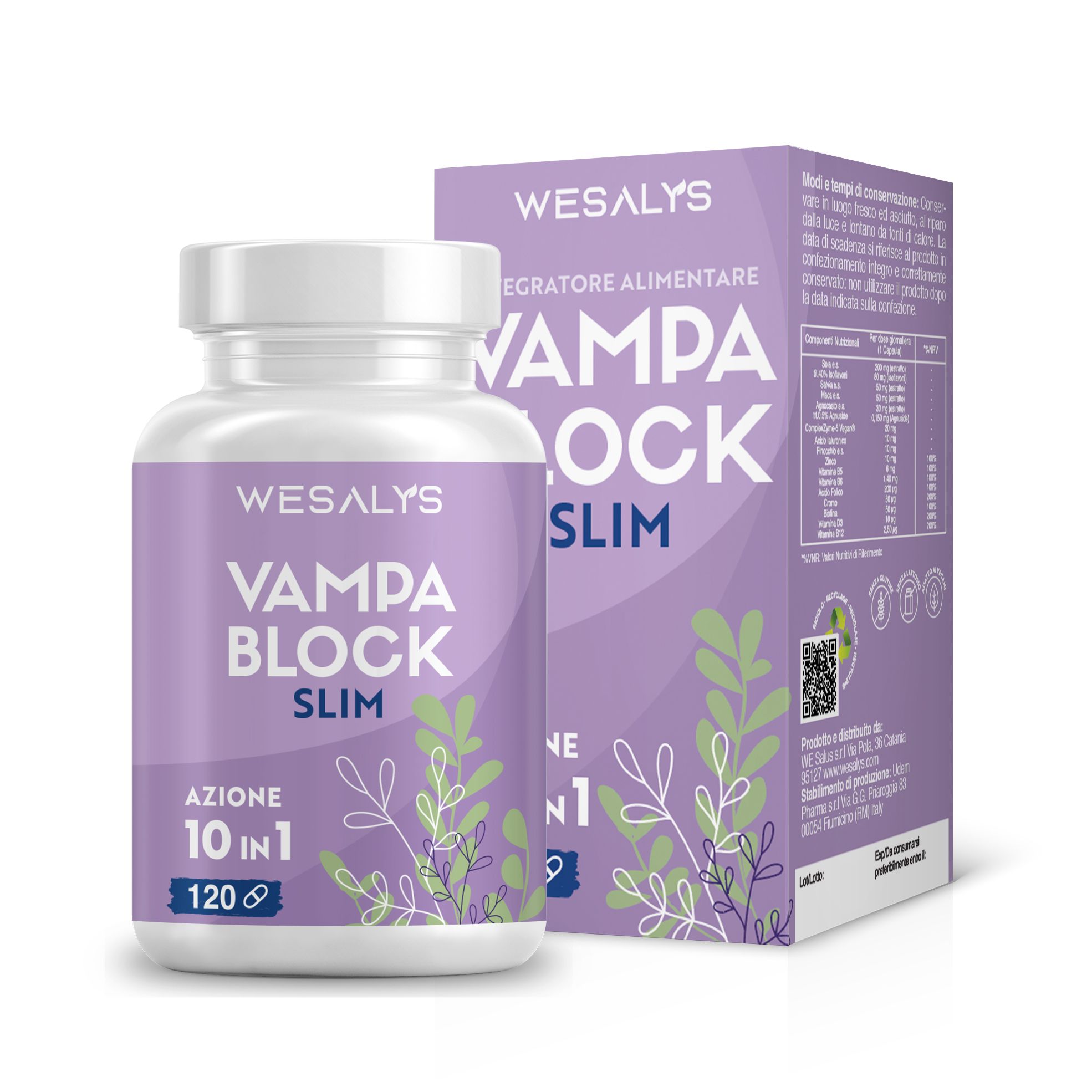 WESALYS VAMPA BLOCK SLIM® - Integratore alimentare utile a Contrastare i Disturbi della Menopausa