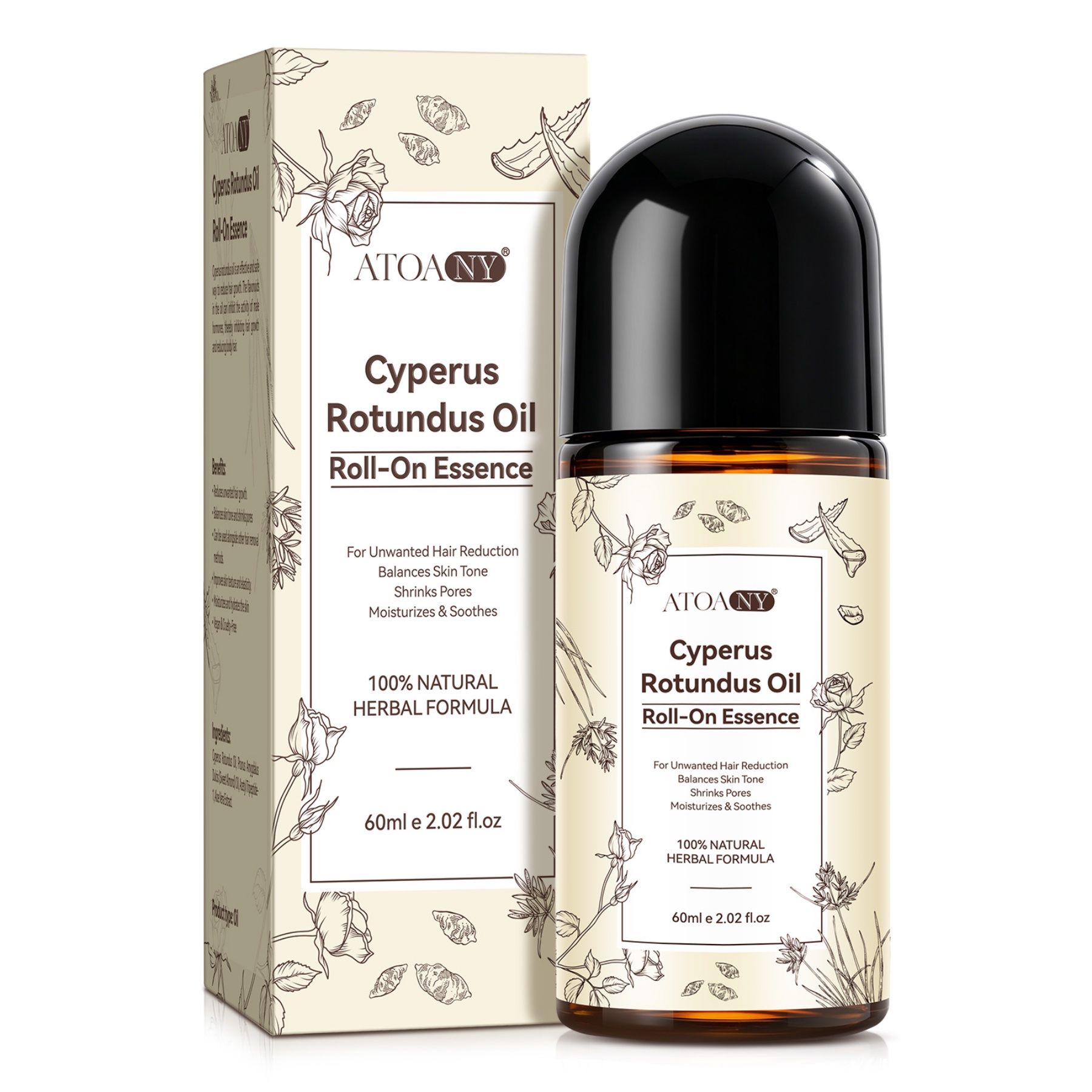 P-beauty Olio di Cyperus Rotundus Depilazione e inibitore della crescita dei peli Nagarmotha