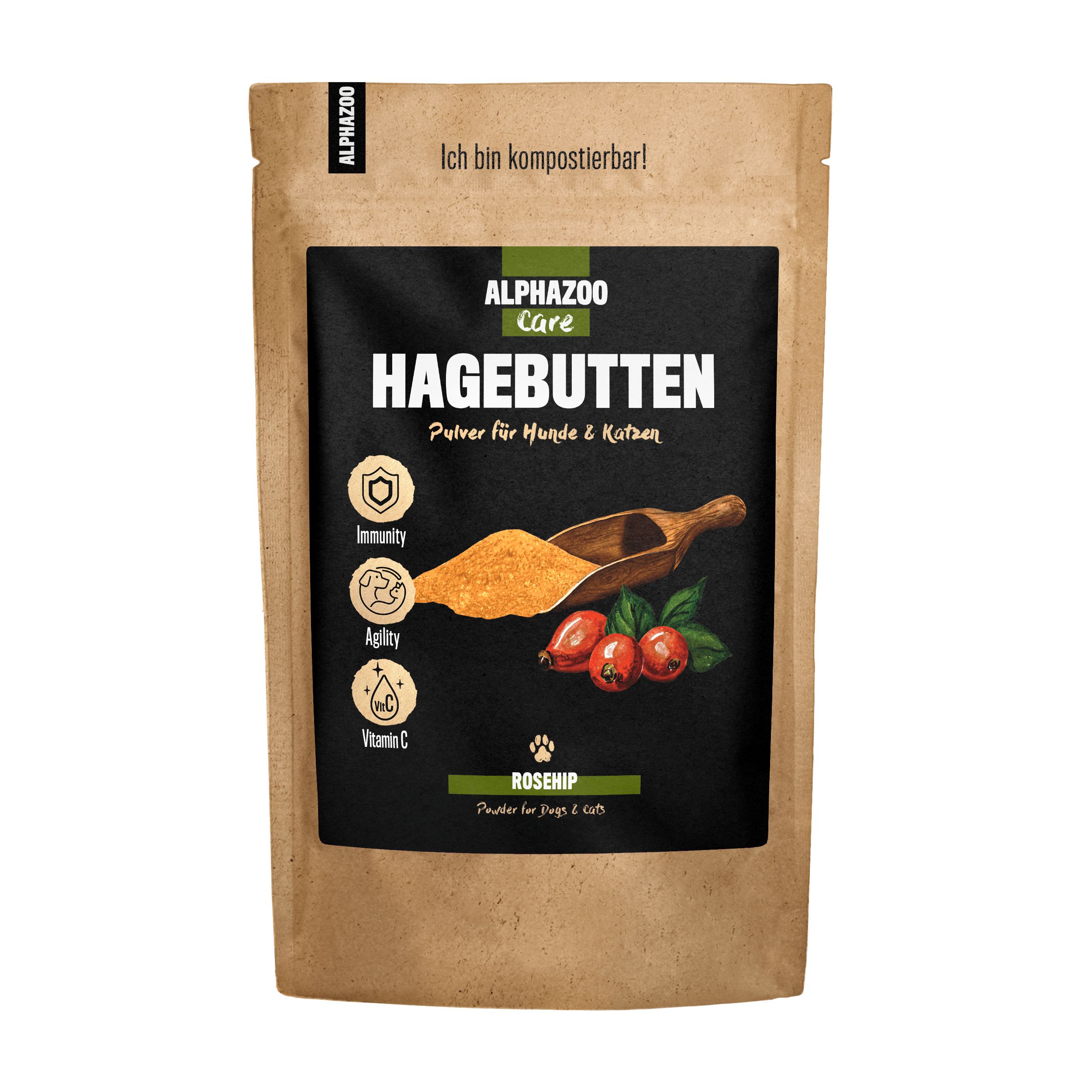 ALPHAZOO Hagebutten Pulver 500g I Ausgelistet