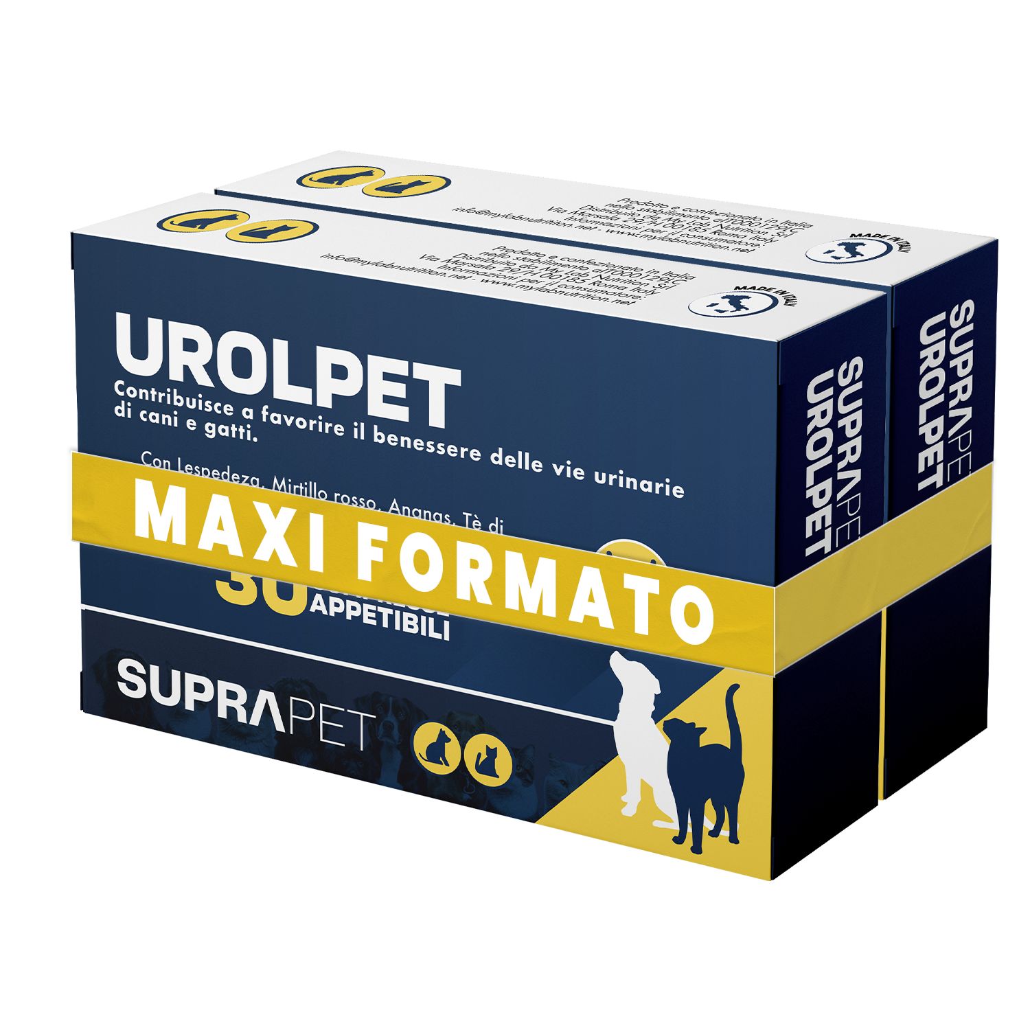 Suprapet Urolpet Compresse Cani e Gatti Integratore Per Benessere Vie Urinarie e Calcoli