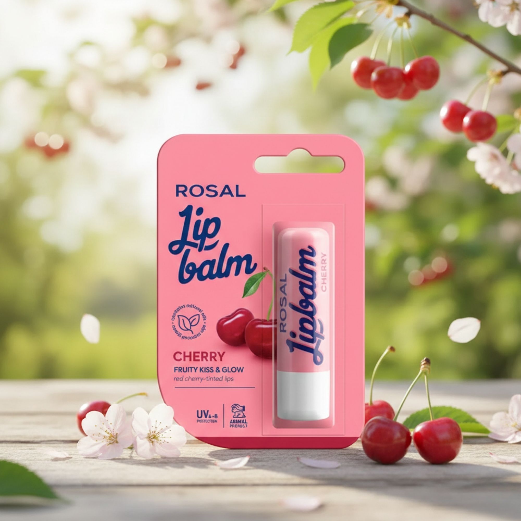 Rosal Lippenbalsam Cherry – Pflegender Lippenbalsam mit Kirschduft & zartem Farbschimmer