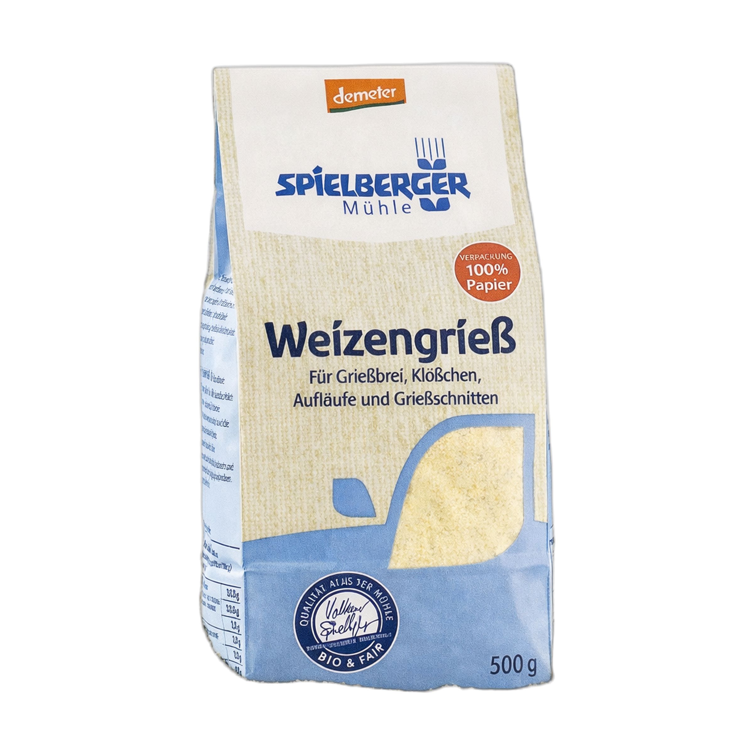 Spielberger Bio Weizengrieß, demeter ab 500 g
