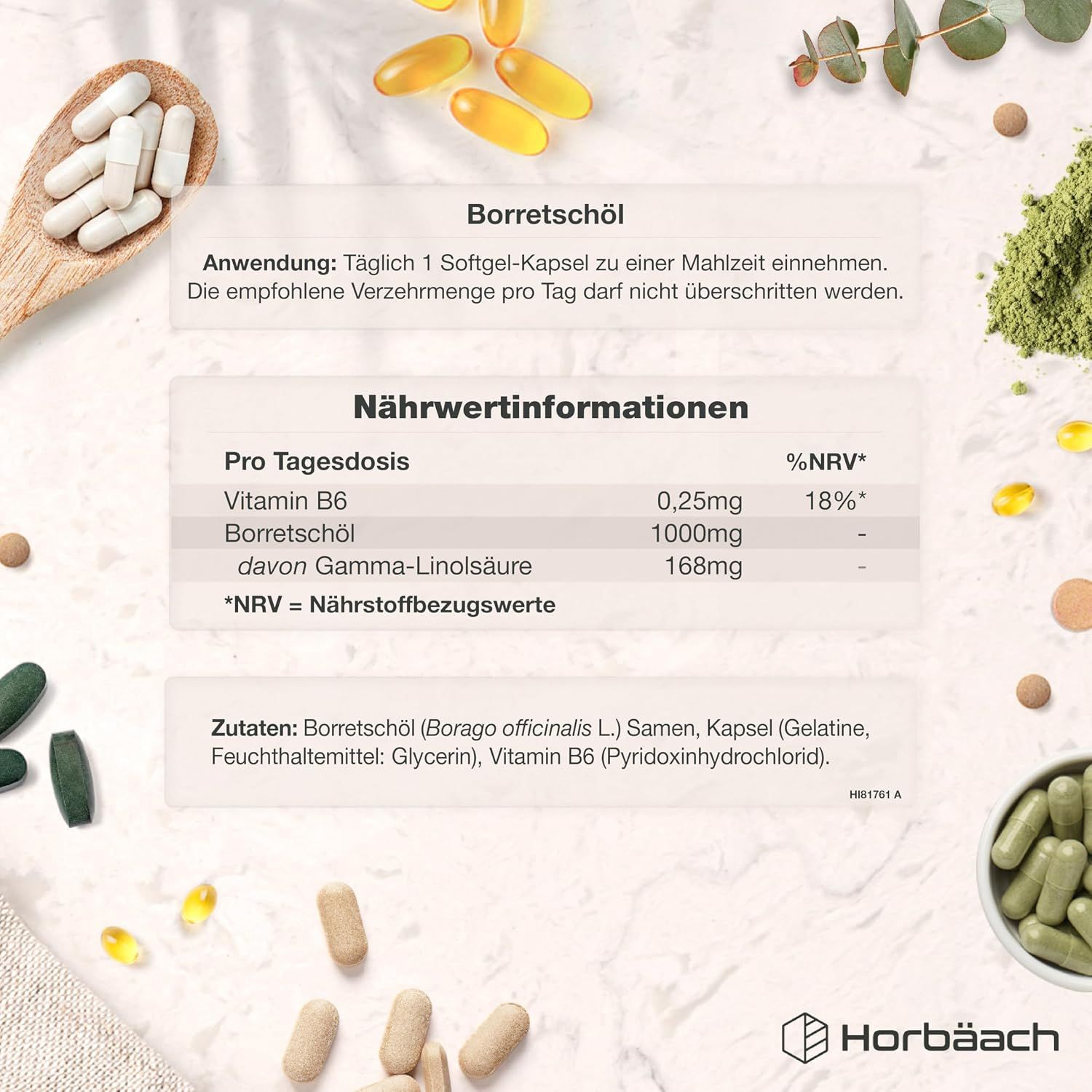 Horbäach Borretschöl mit Vitamin B6