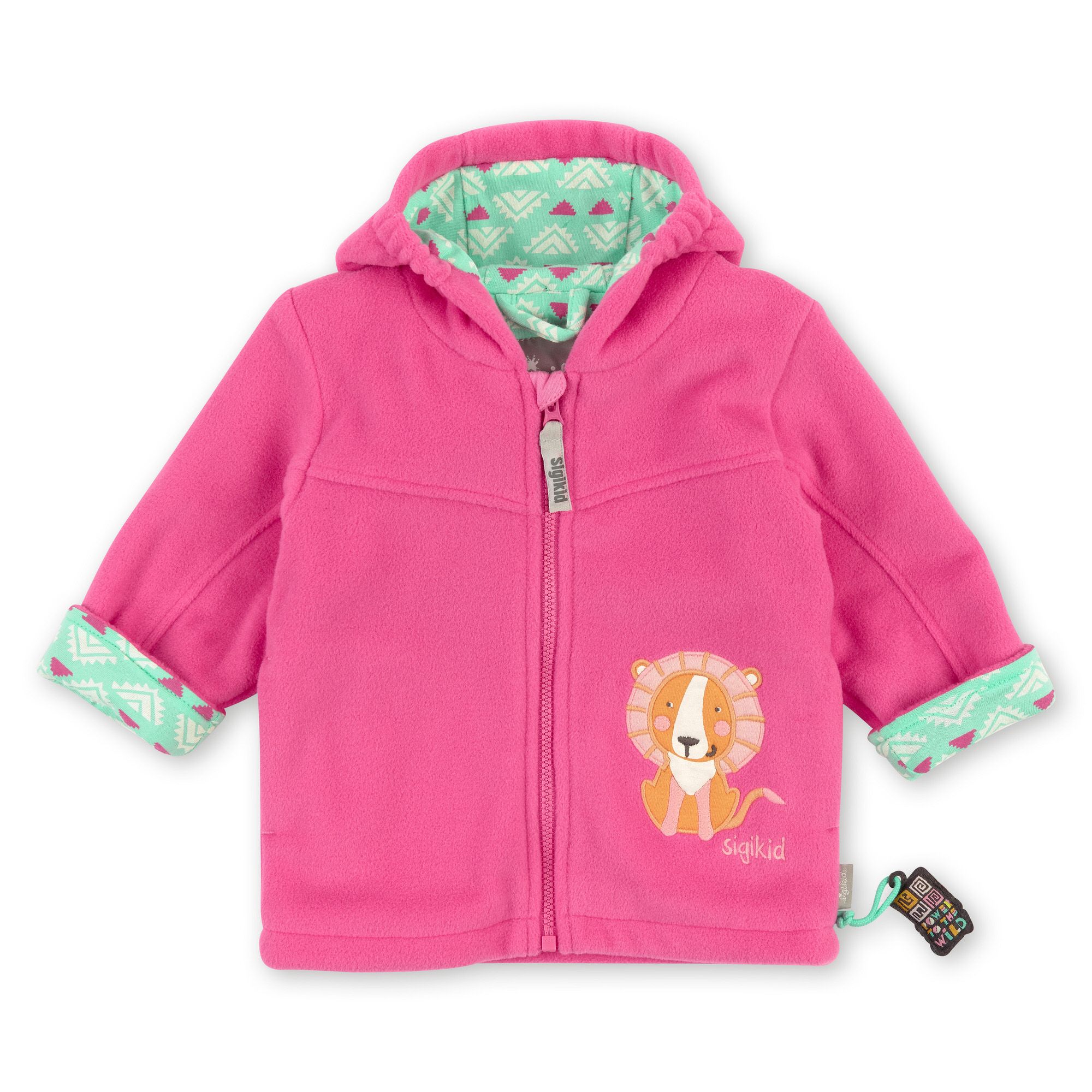 Sigikid Fleecejacke Wild Flamingo - Dunkelblaue Babyjacke Mit Kapuze