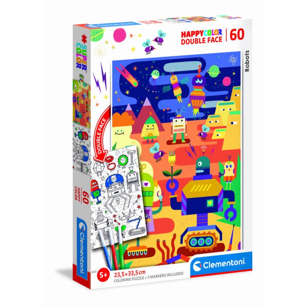 clementoni Wendepuzzle Robots 60 Teile