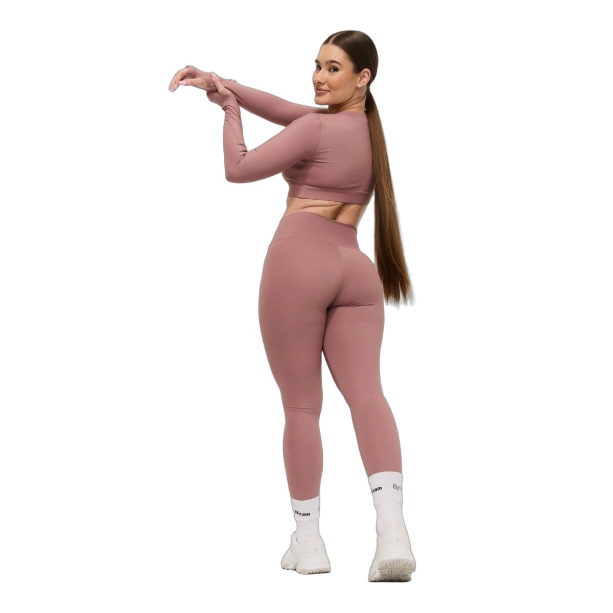 GymBeam Leggings Damen mit hoher Taille ohne Taschen Haze
