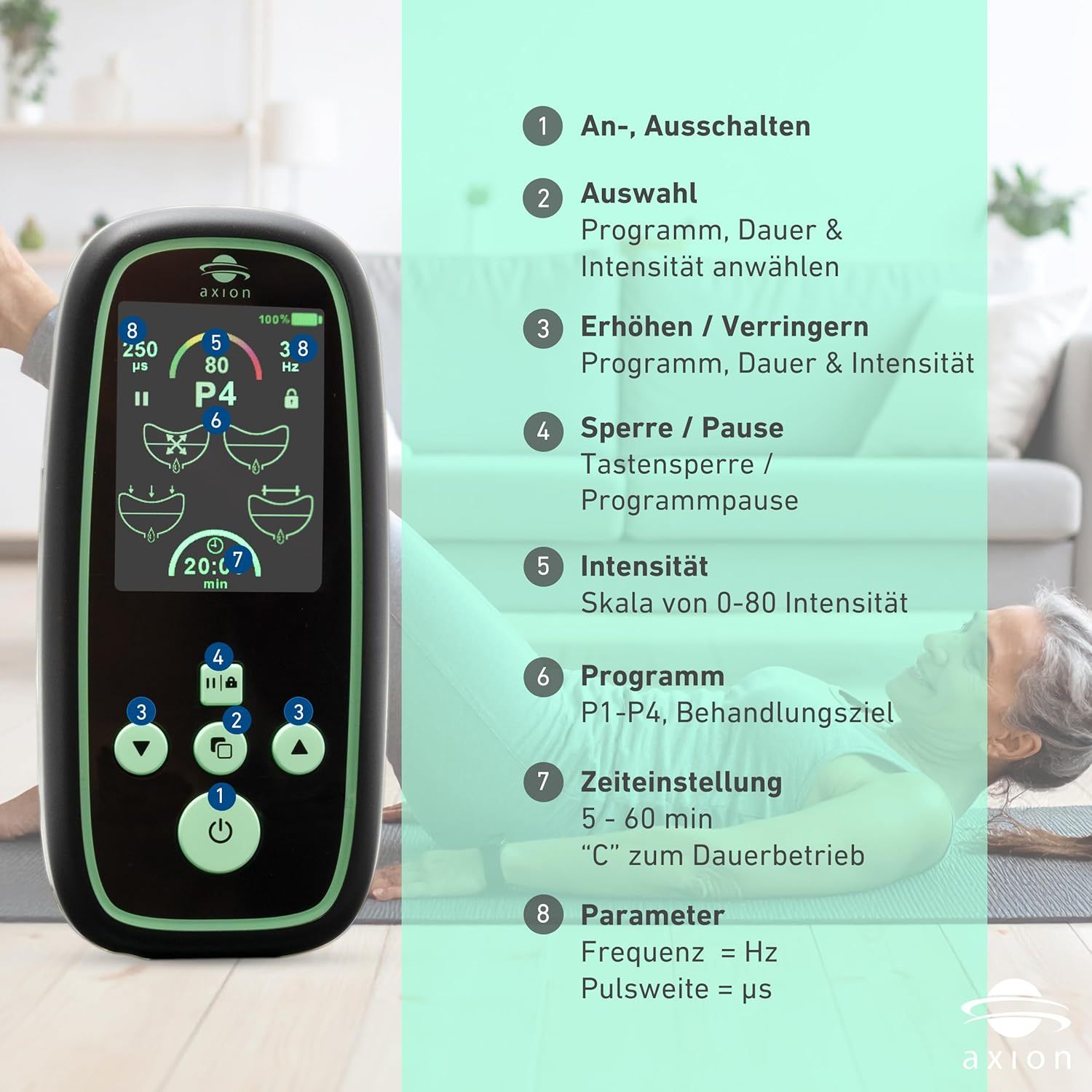 axion® I-3000 Beckenbodentrainer Set für Frauen