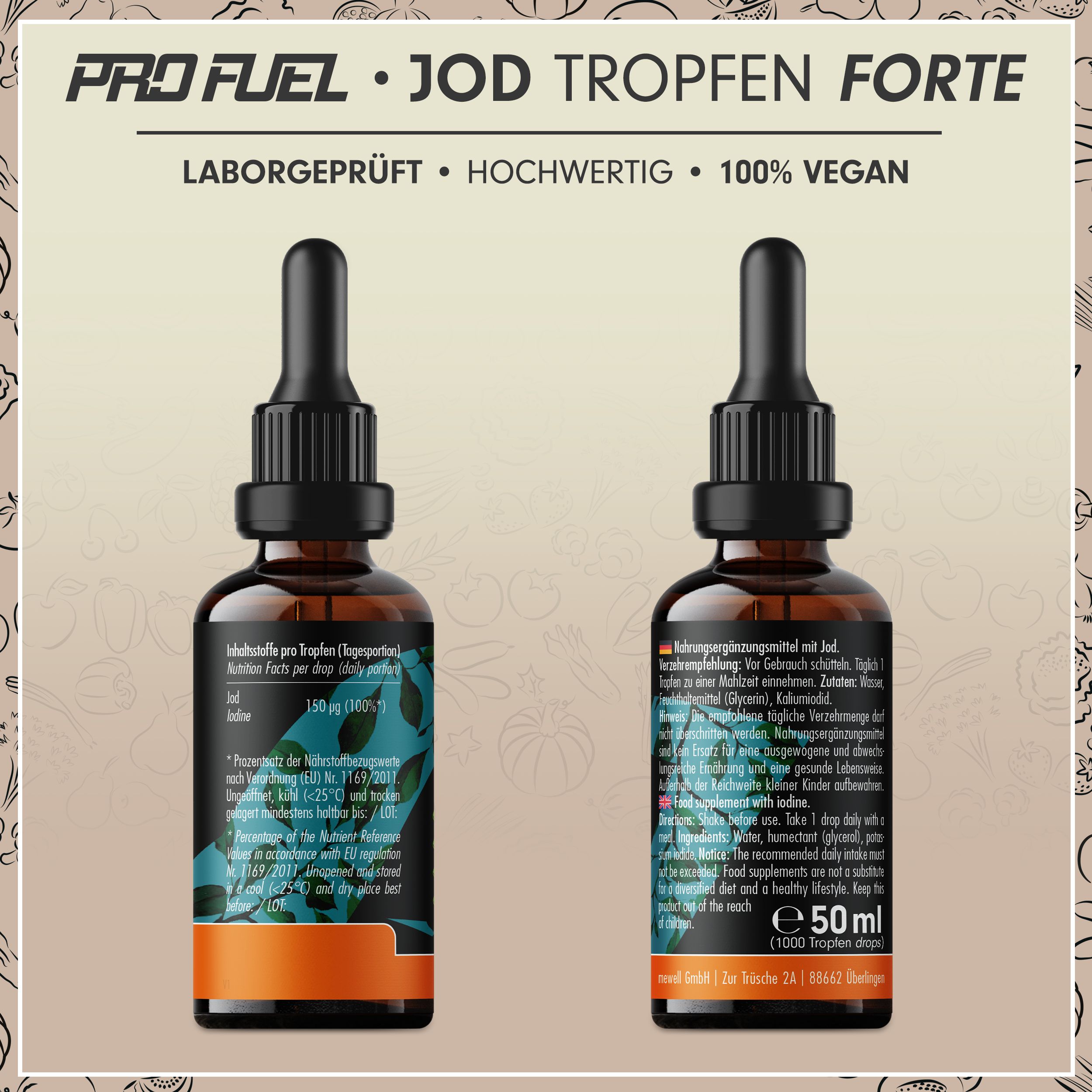 Flasche und Verpackung Jod Tropfen Forte