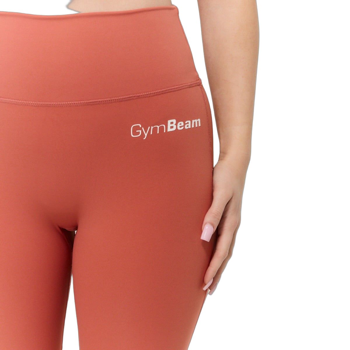 GymBeam Leggings Damen High-Waist lange Hose ohne Taschen in Zimt