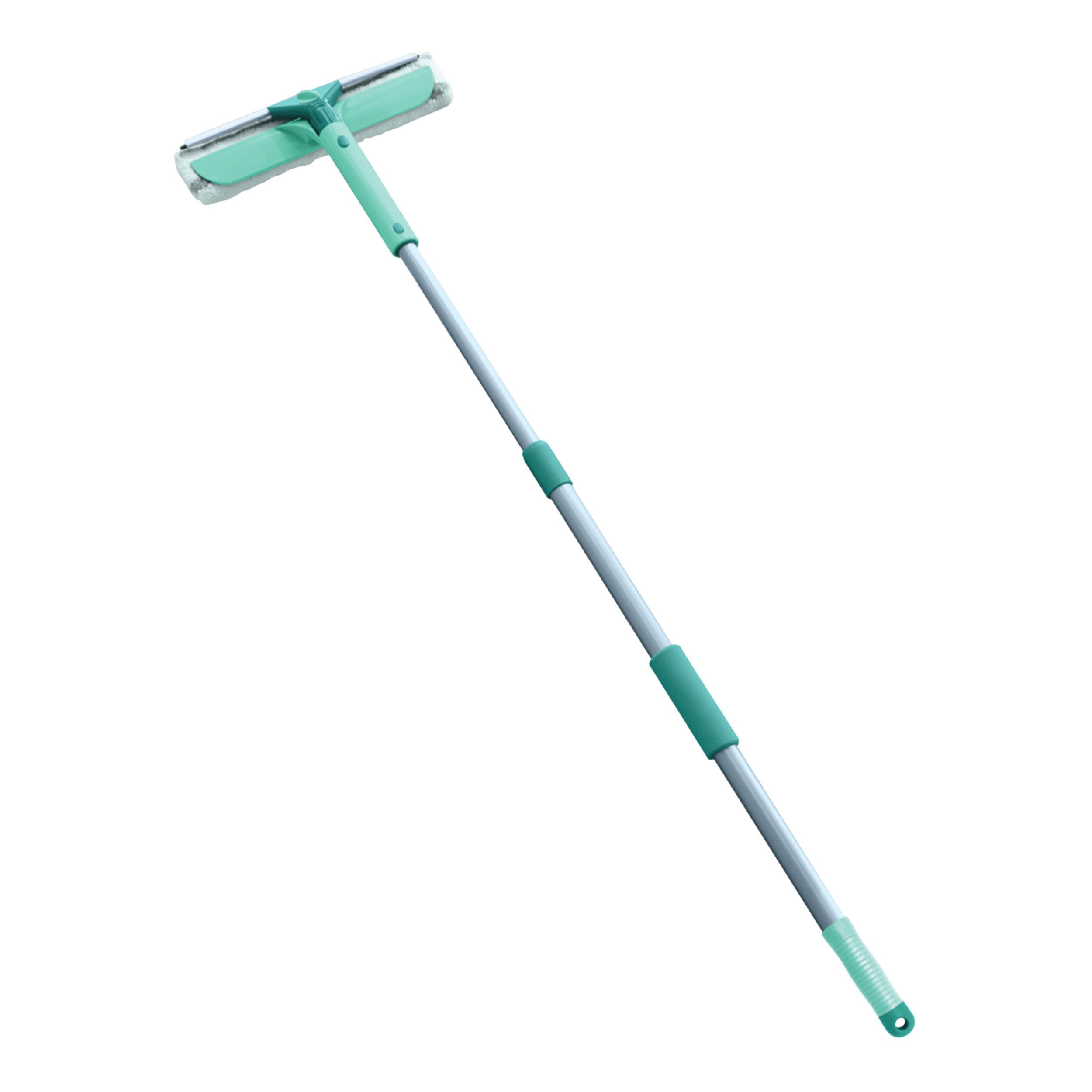 Leifheit Fensterwischer Classic Window Cleaner Telescope 155, Mikrofaser, Türkis 1 St
