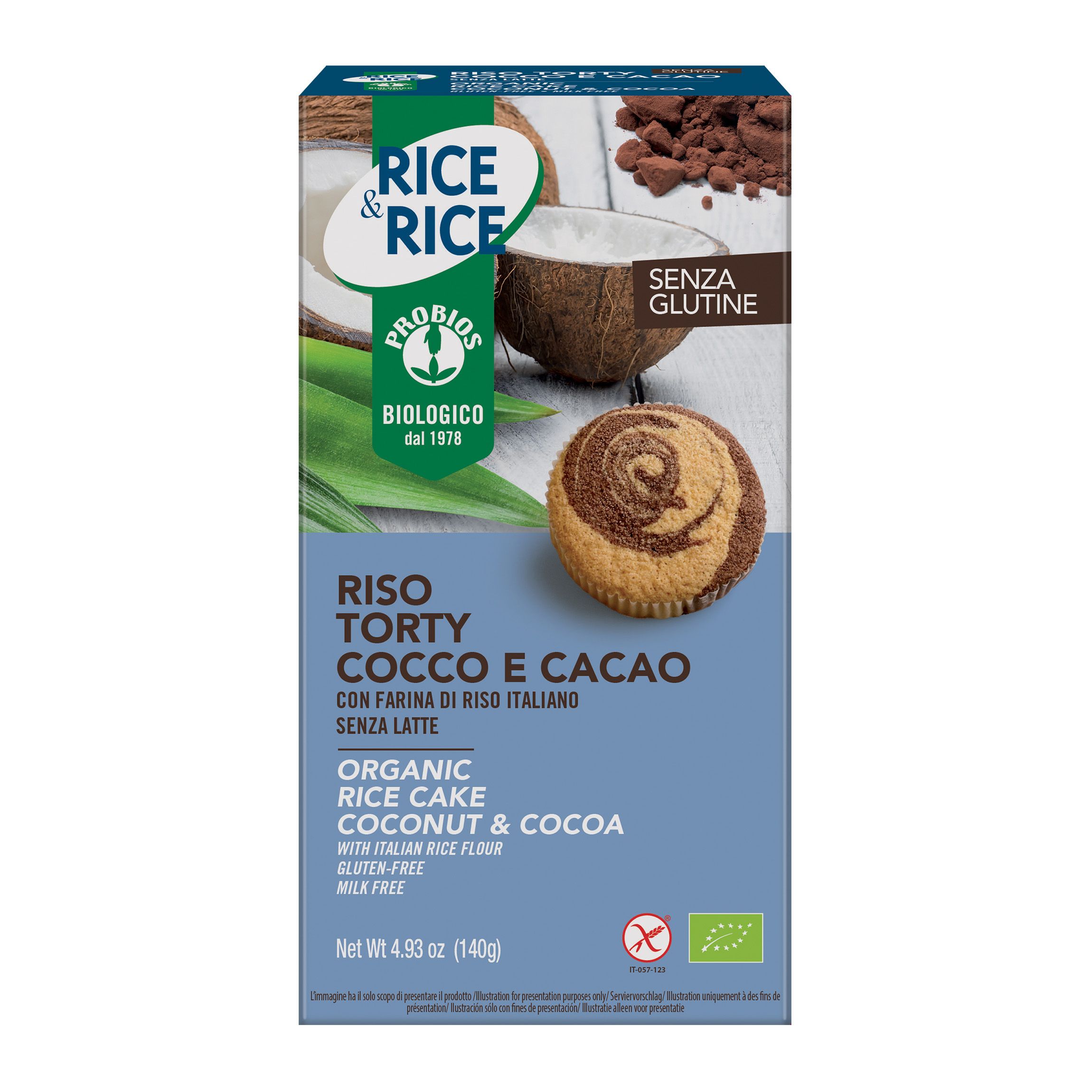 Riso Torty Cocco e Cacao Senza Glutine - Probios