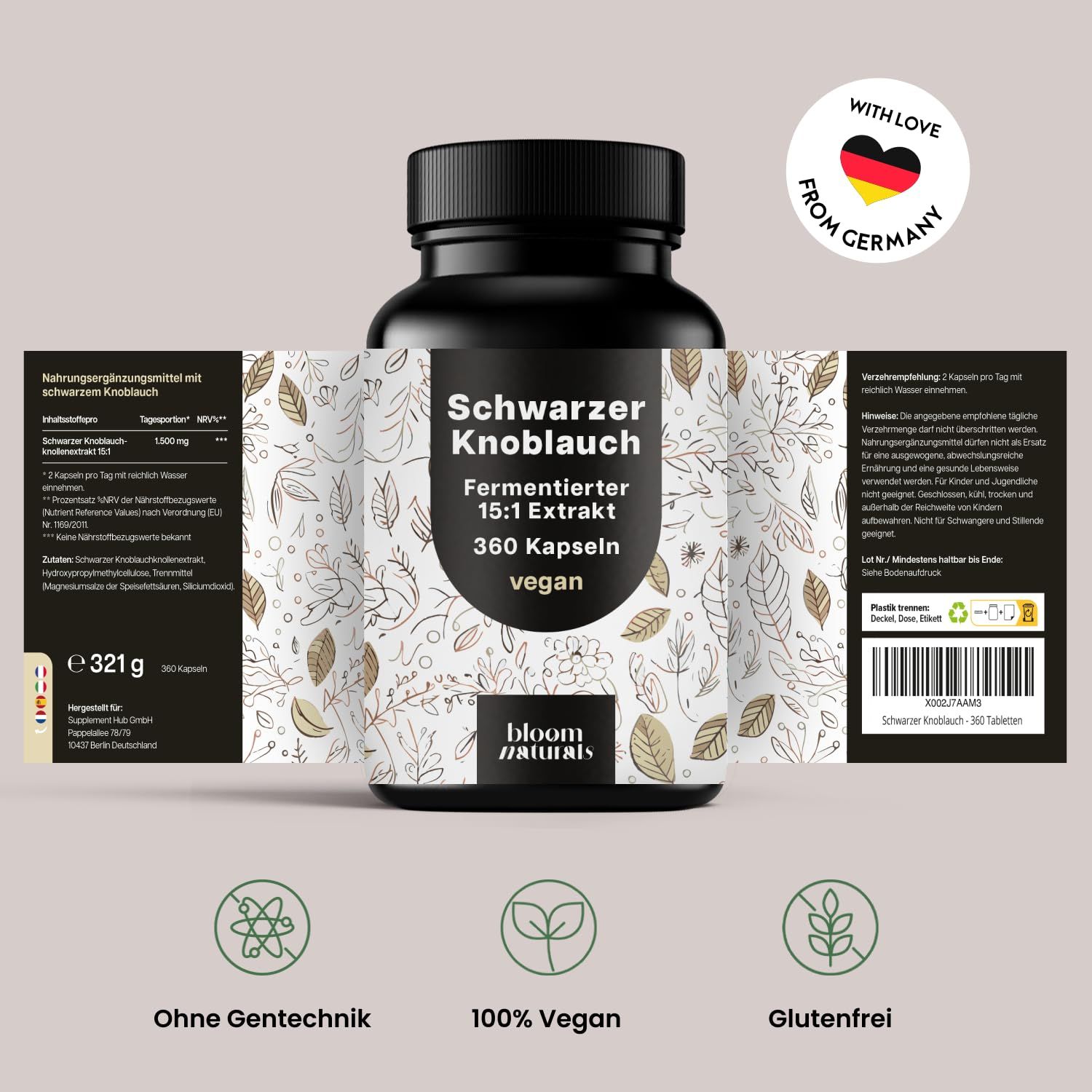 Schwarzer Knoblauch 360 Kapseln