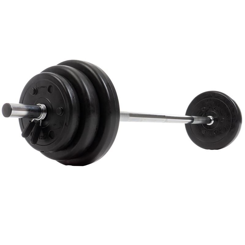 ScSPORTS® Langhantelset 17,5 kg Kunststoff hohlverschraubt