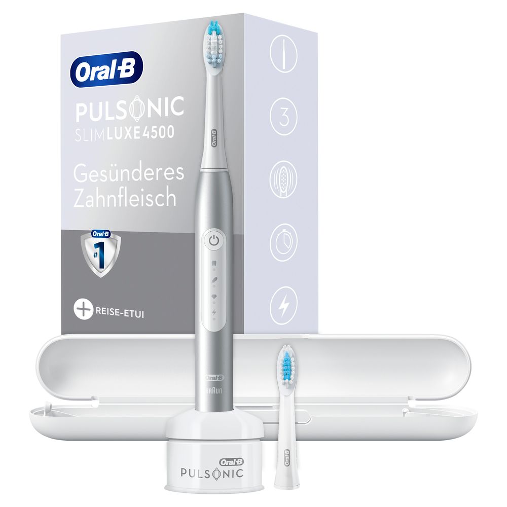 Oral-B - Elektrische Schallzahnbürste "Pulsonic Slim Luxe 4500" in Platinum