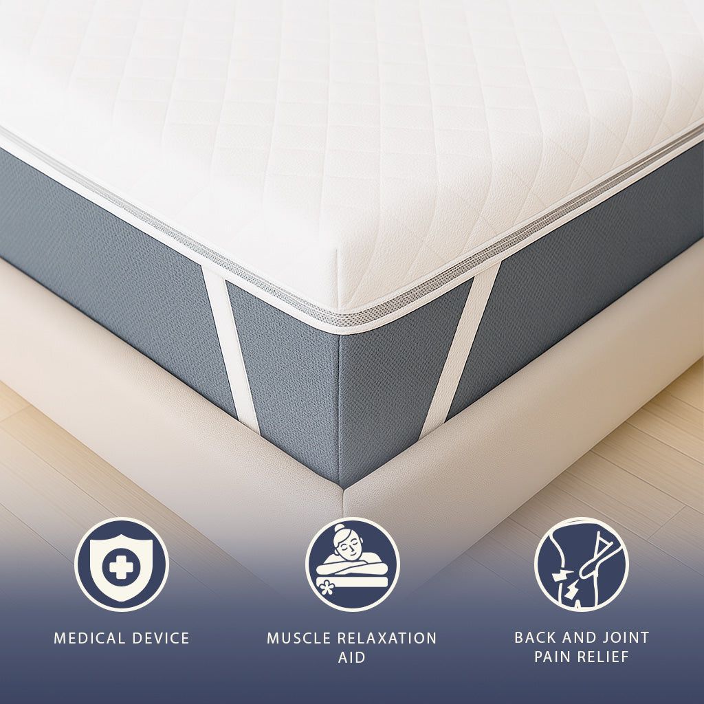 The White Stone Matratzentopper 90x200 aus Memory Foam mit 9 Differenzierten Zonen | Höhe 5 cm