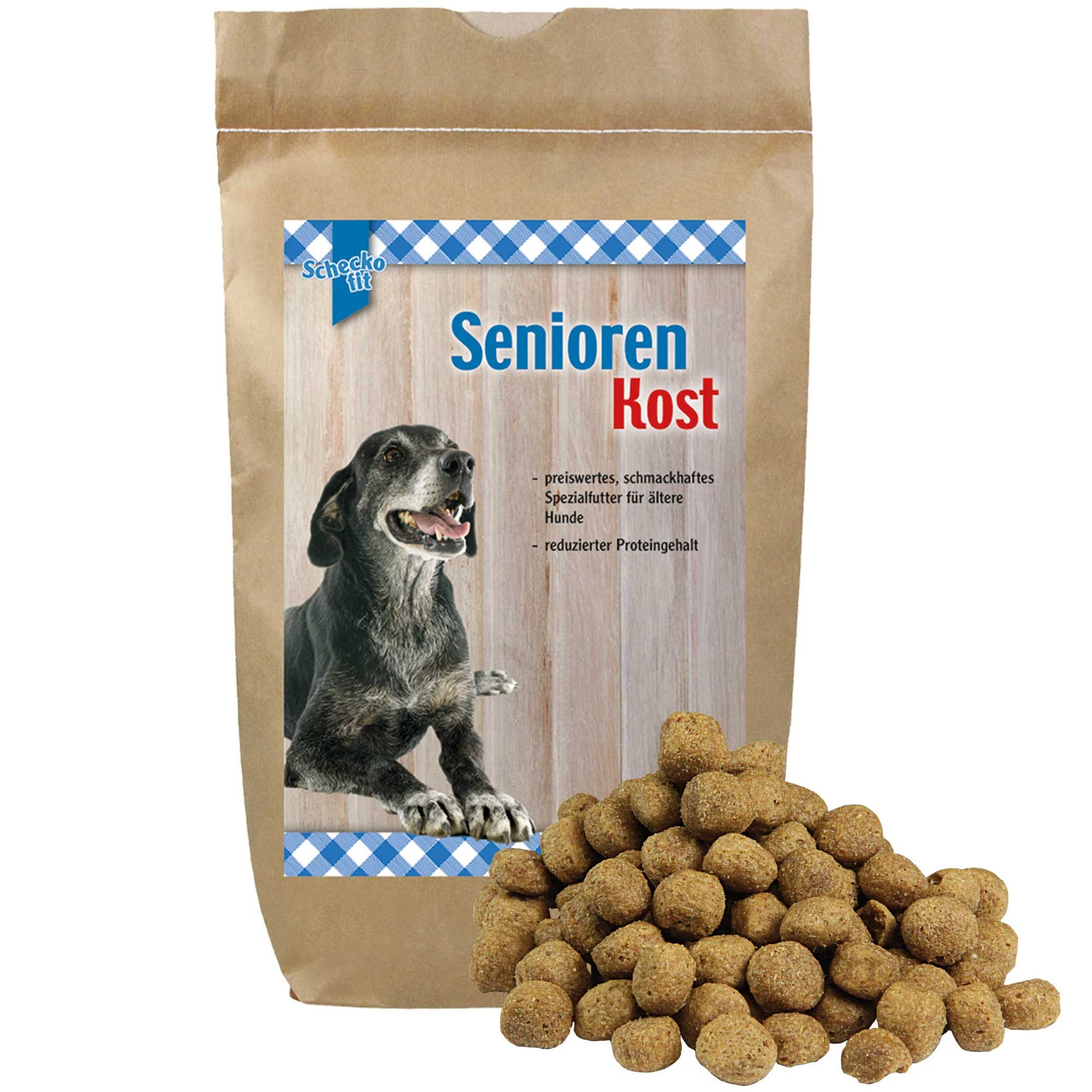 Schecker - Senior Spezial Trockenfutter für ältere Hunde - niedriger Proteingehalt