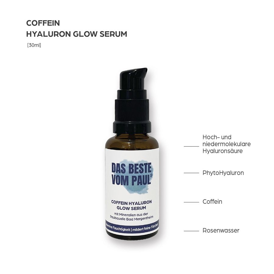 Das Beste vom Paul HYALURON GLOW SERUM mit pflanzlichem Phytohyaluron