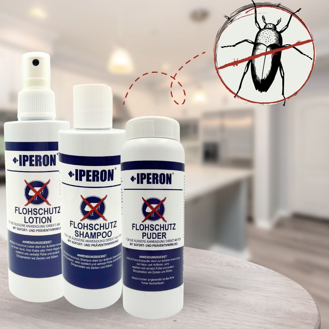 IPERON® Flohschutz Trio - Lotion, Shampoo & Puder im Set