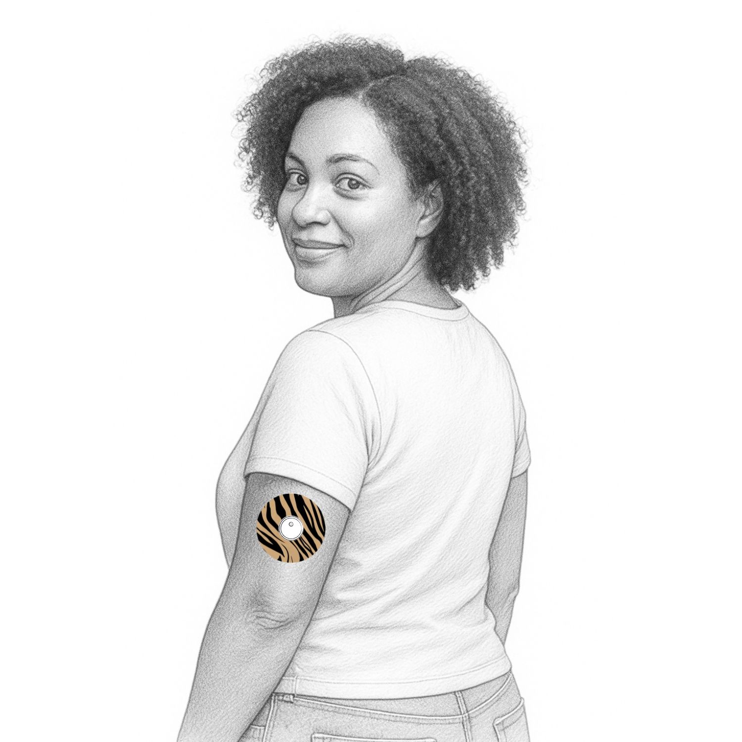 Diasticker® FreeStyle Libre 3 / 3 Plus Fixiertapes "Tiger Mood"