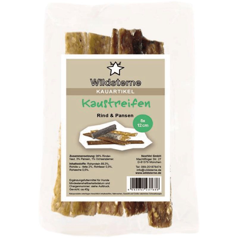 Wildsterne Kaustreifen Rind + Pansen 0,03 kg