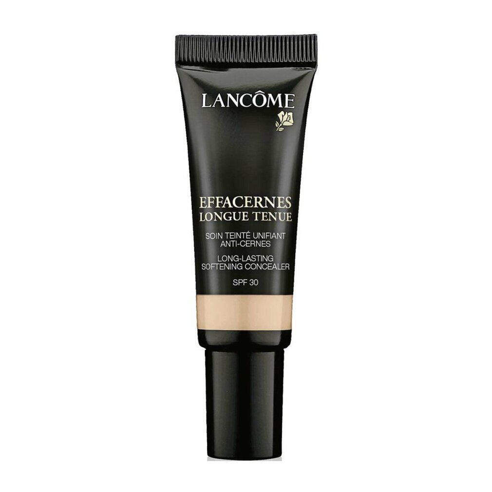 Schwarze Tube Lancôme Effacernes Longue Tenue SPF 30. Beige Farbton sichtbar.