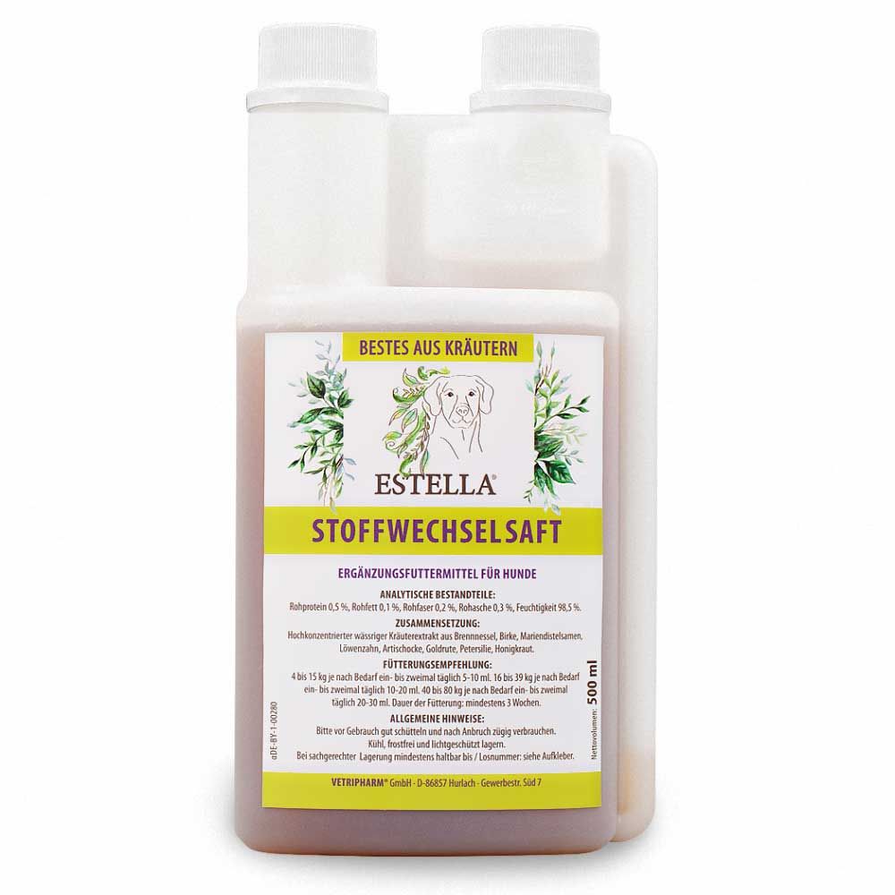 Estella Hunde Stoffwechselsaft 500 ml Flüssigkeit
