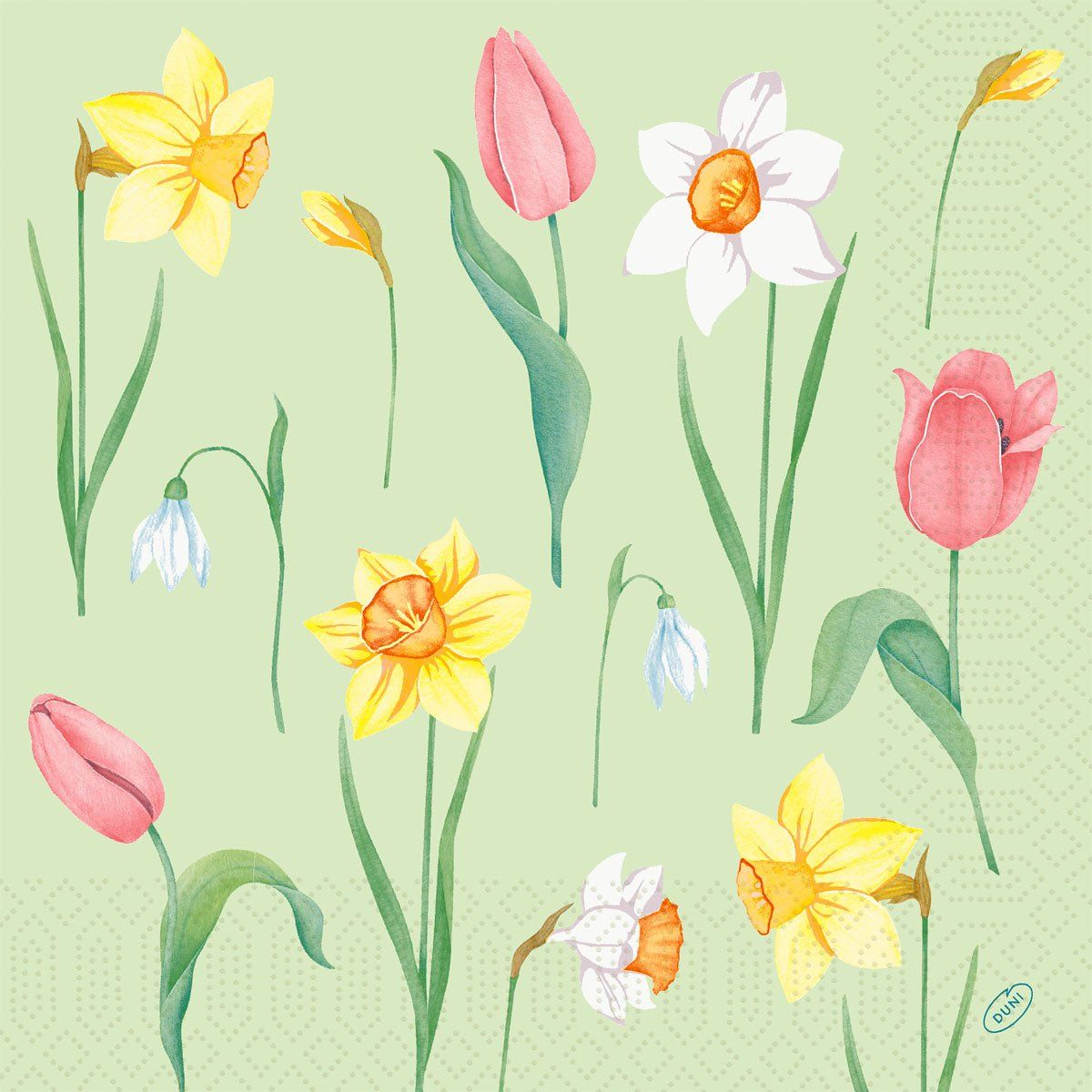 Servietten 40x40 3-lagig Spring Melody Papierservietten 250 St Tücher