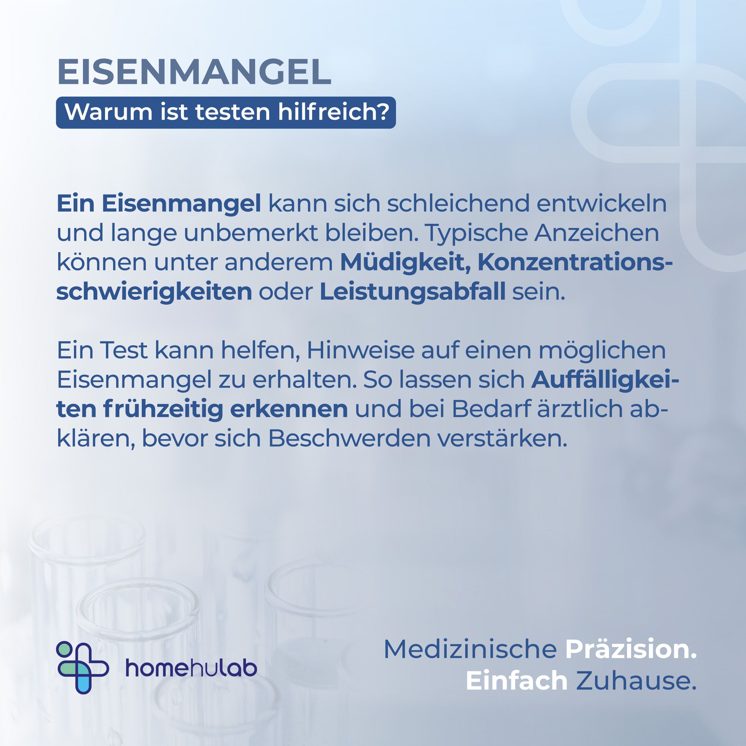 Homehulab 2x Eisenmangel Schnelltest – Selbsttest für Zuhause - Ergebnis in Minuten