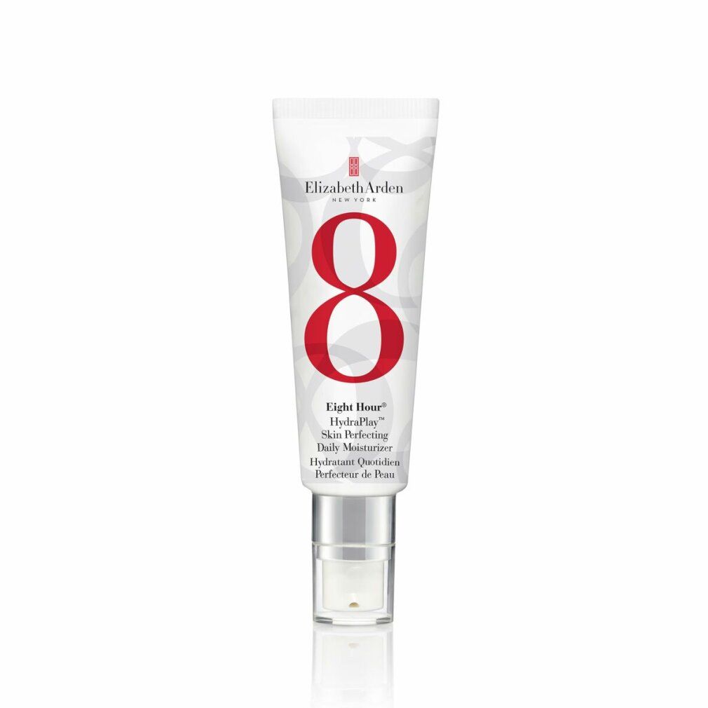 Weiße Tube mit roter '8' und Schriftzug 'Elizabeth Arden'. Produktname und Text darunter.
