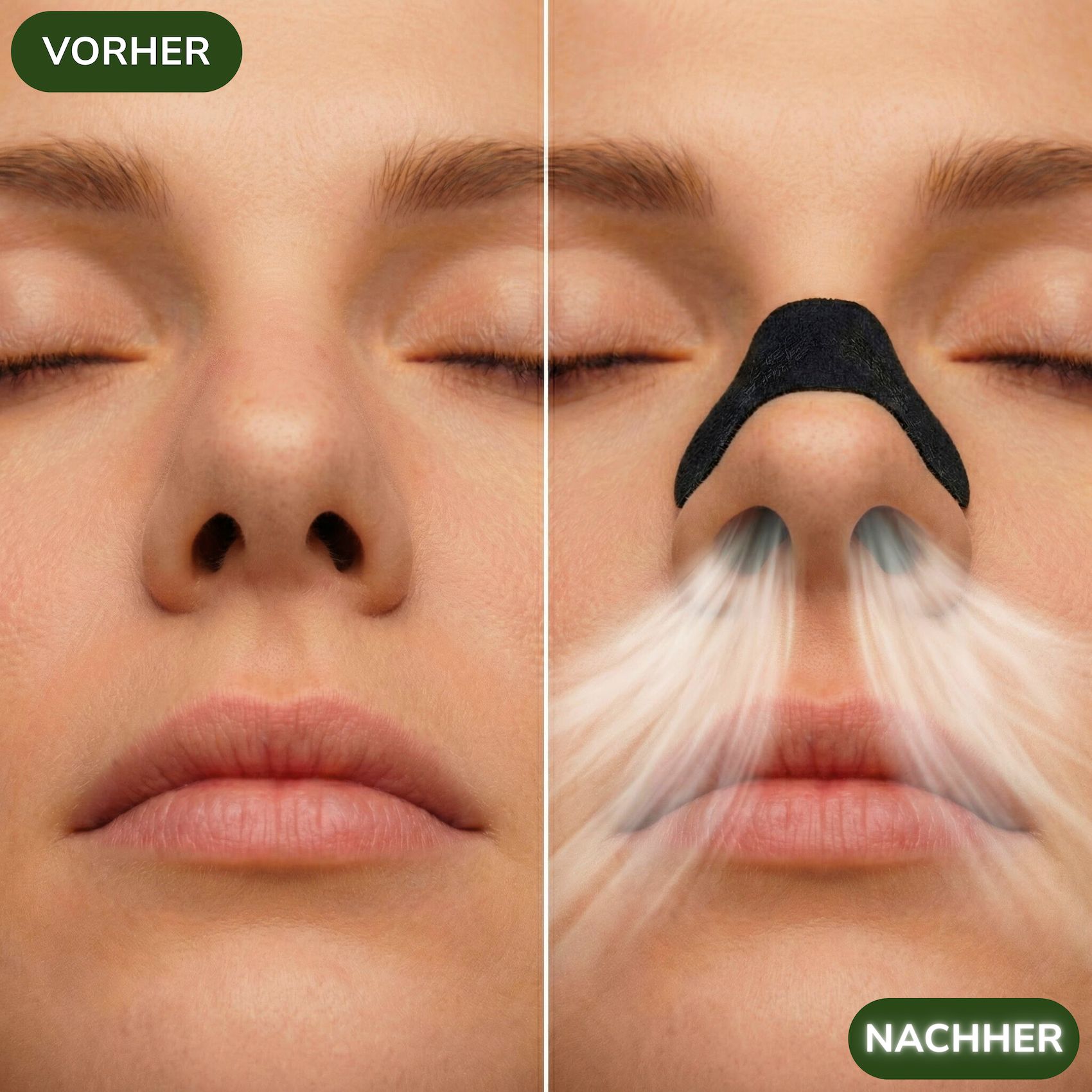 Health Press Nasenpflaster Schwarz Abgerundet - Nasenstrips