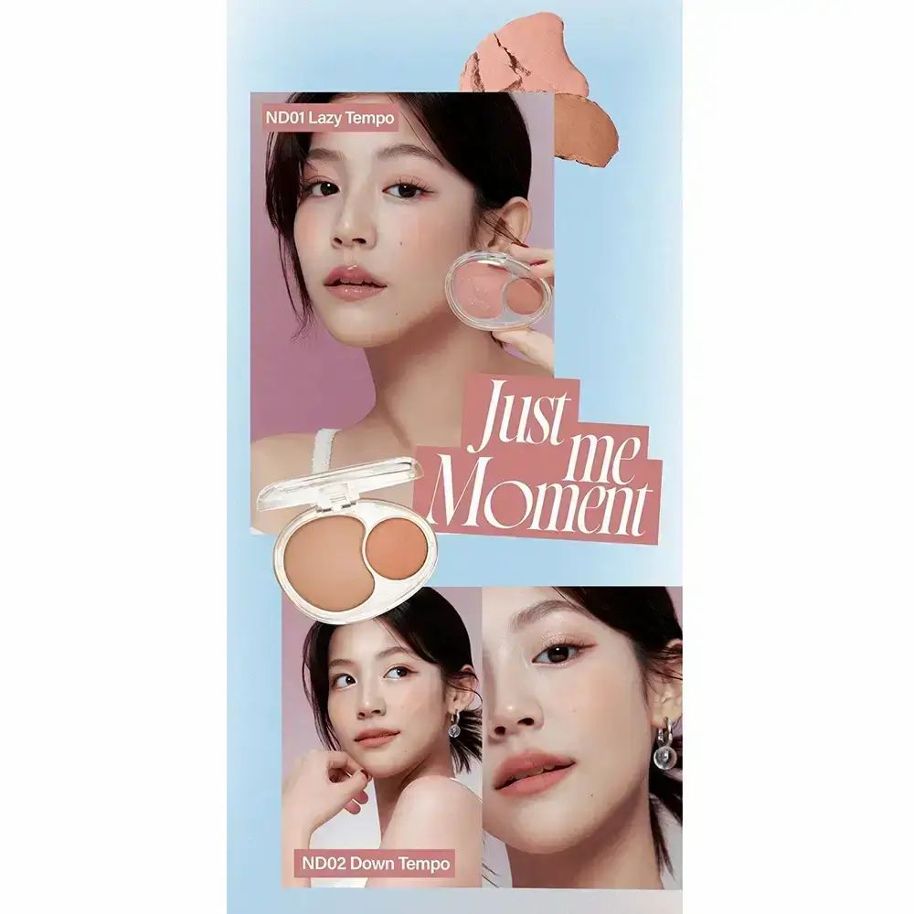 FWEE Mellow Dual Blusher ND02 Down Tempo – Zweifarbiger Rouge