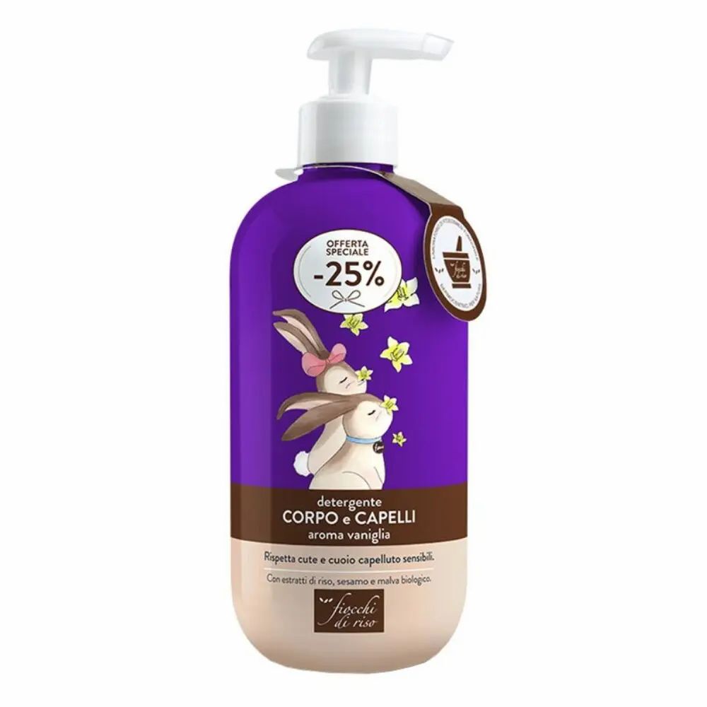 Fiocchi di Riso Detergente Corpo e Capelli Vaniglia 400 ml