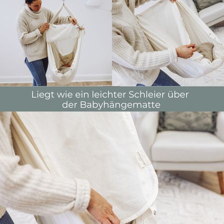 swing2sleep - Federwiegen-Himmel für Babyhängematten Canopy- beige