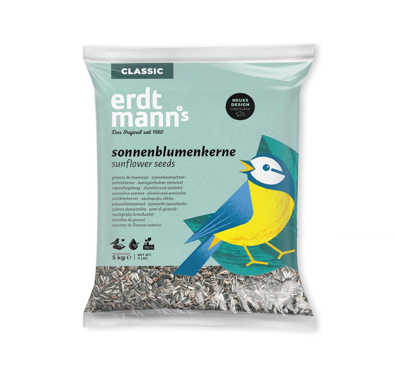 Erdtmanns Sonnenblumenkerne für Wildvögel 10 kg