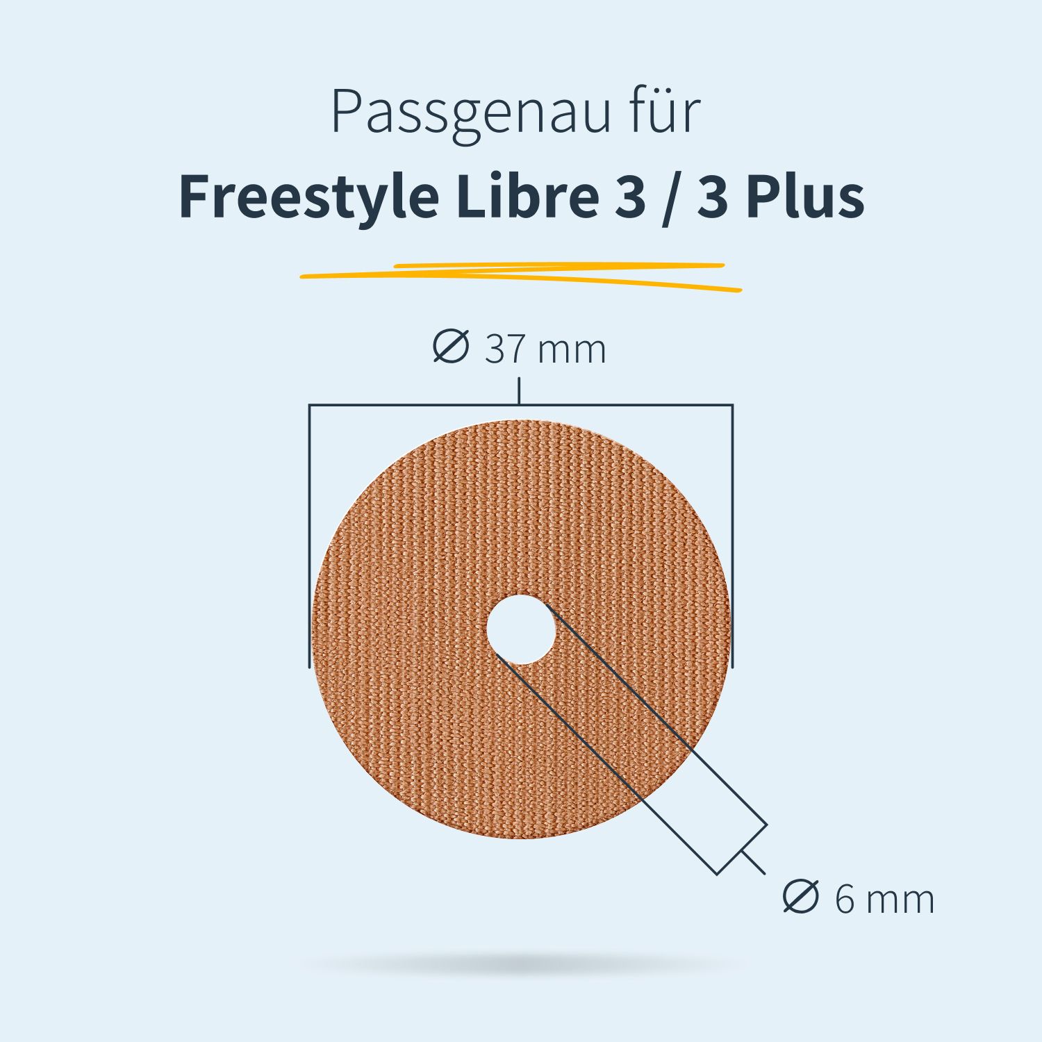 MySweetStitch | Freestyle Libre 3 / 3 Plus Underpatch 25 Stück