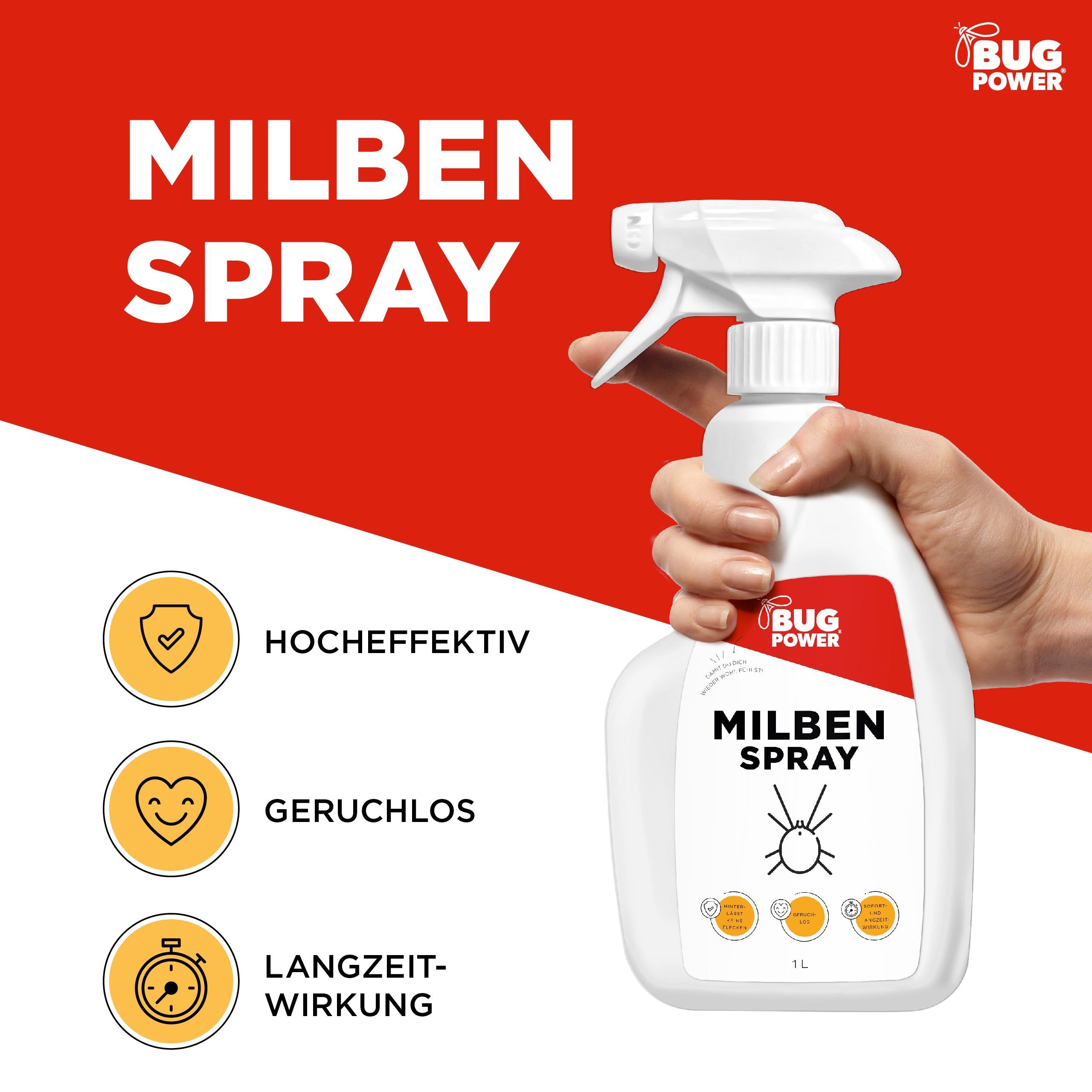 BugPower Milben Spray für Textilien
