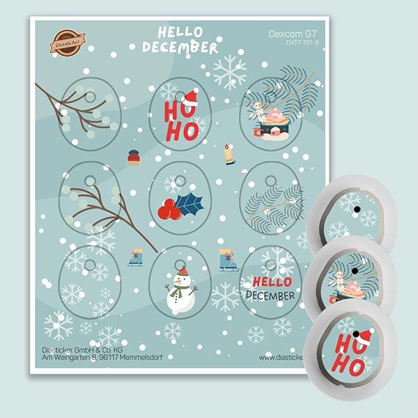 Diasticker® Dexcom G7 Stickerset "Hello December"