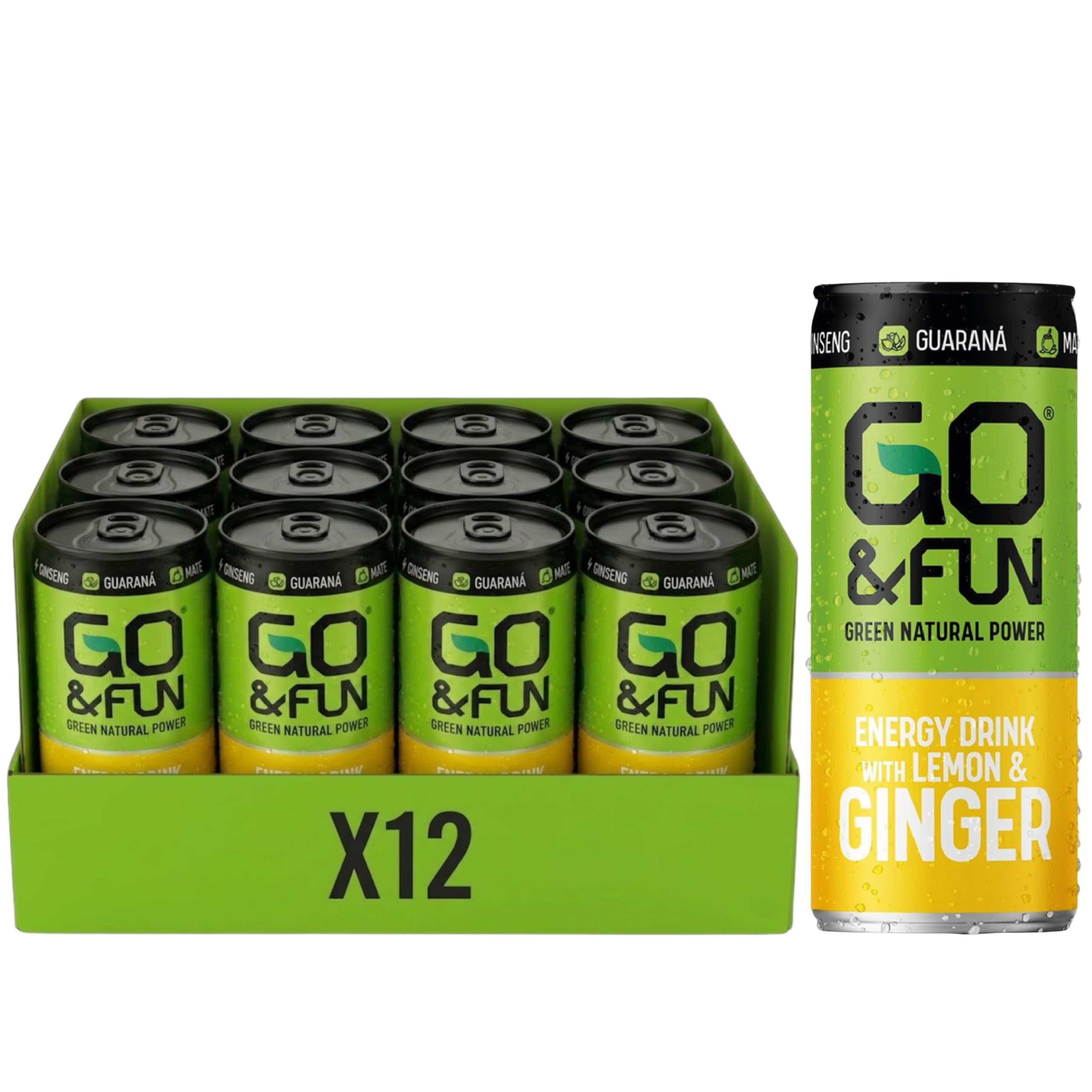 Go&Fun Green Energy Drink Lemon & Ginger