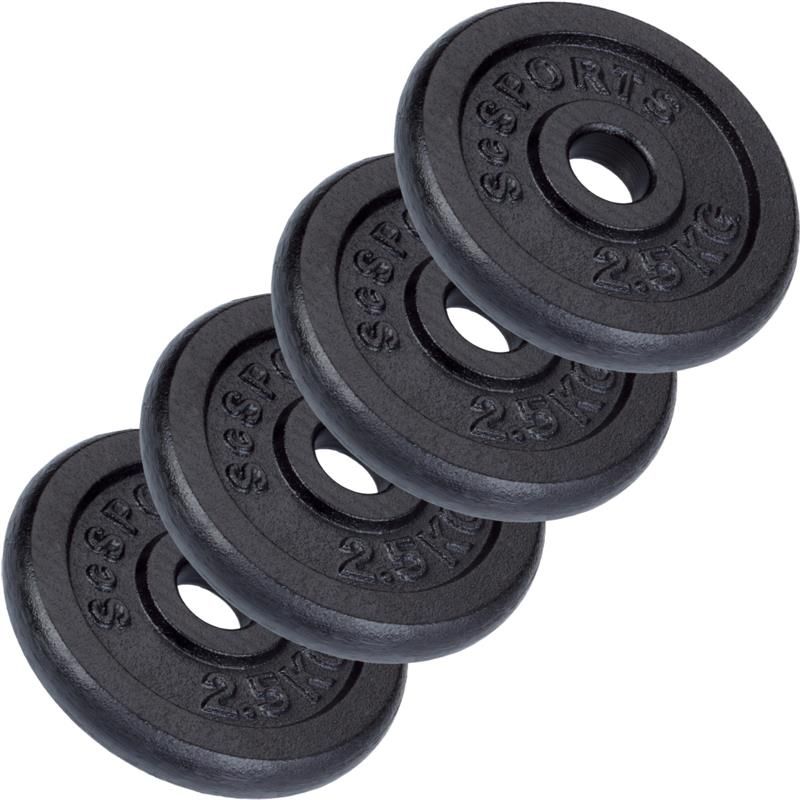 ScSPORTS® Kurzhantelset  20 kg mit Gewinde Guss