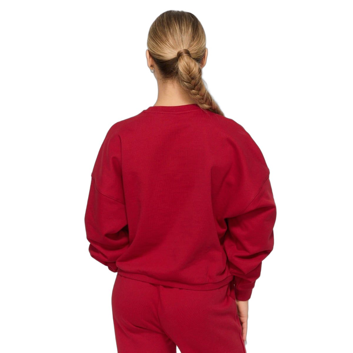 GymBeam Sweatshirt Damen Regular ohne Kapuze Varsity Rot