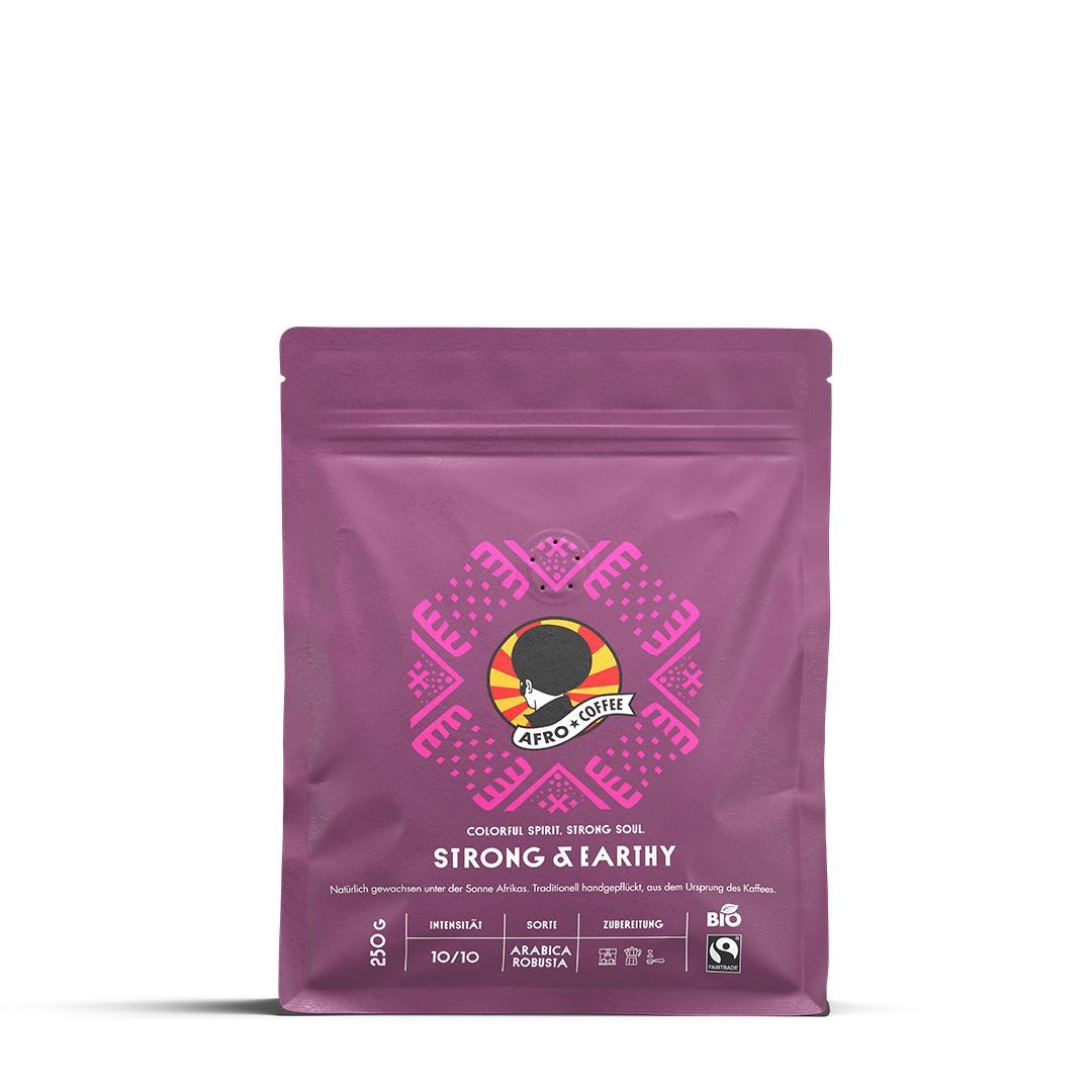 Bio Afro Coffee Strong & Earthy Premium Kaffeepulver 250 g
