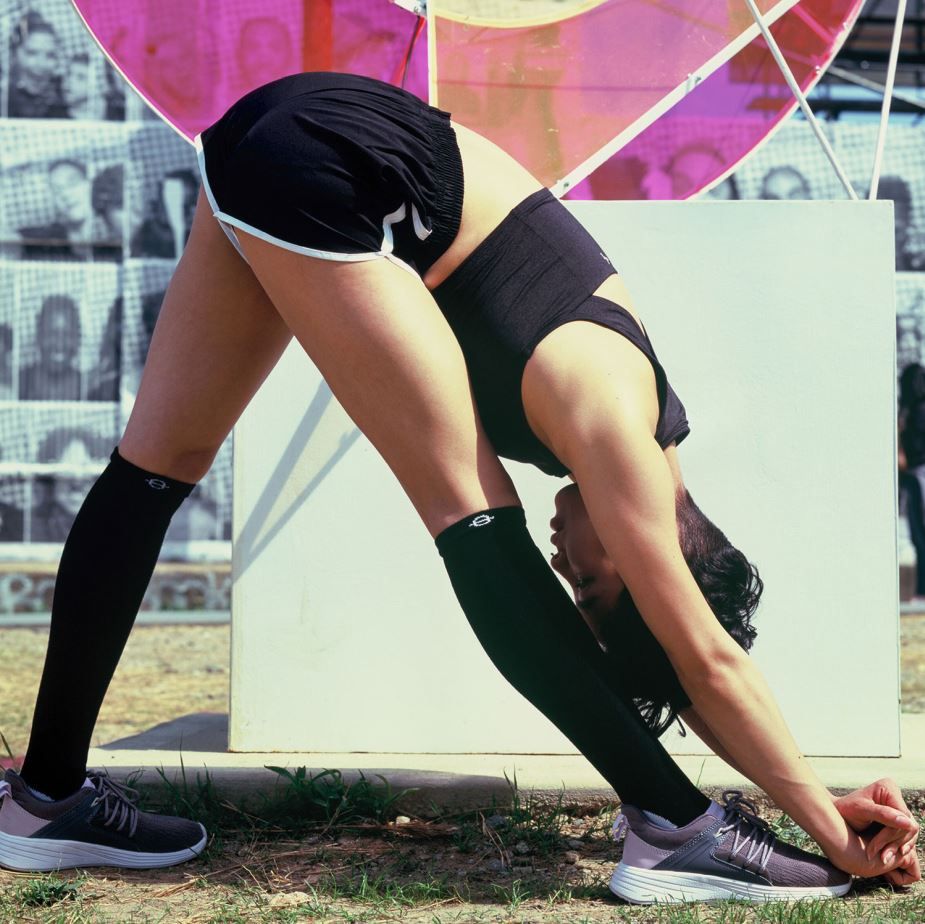 Lasso® Kompressionssocken knielang, schwarz