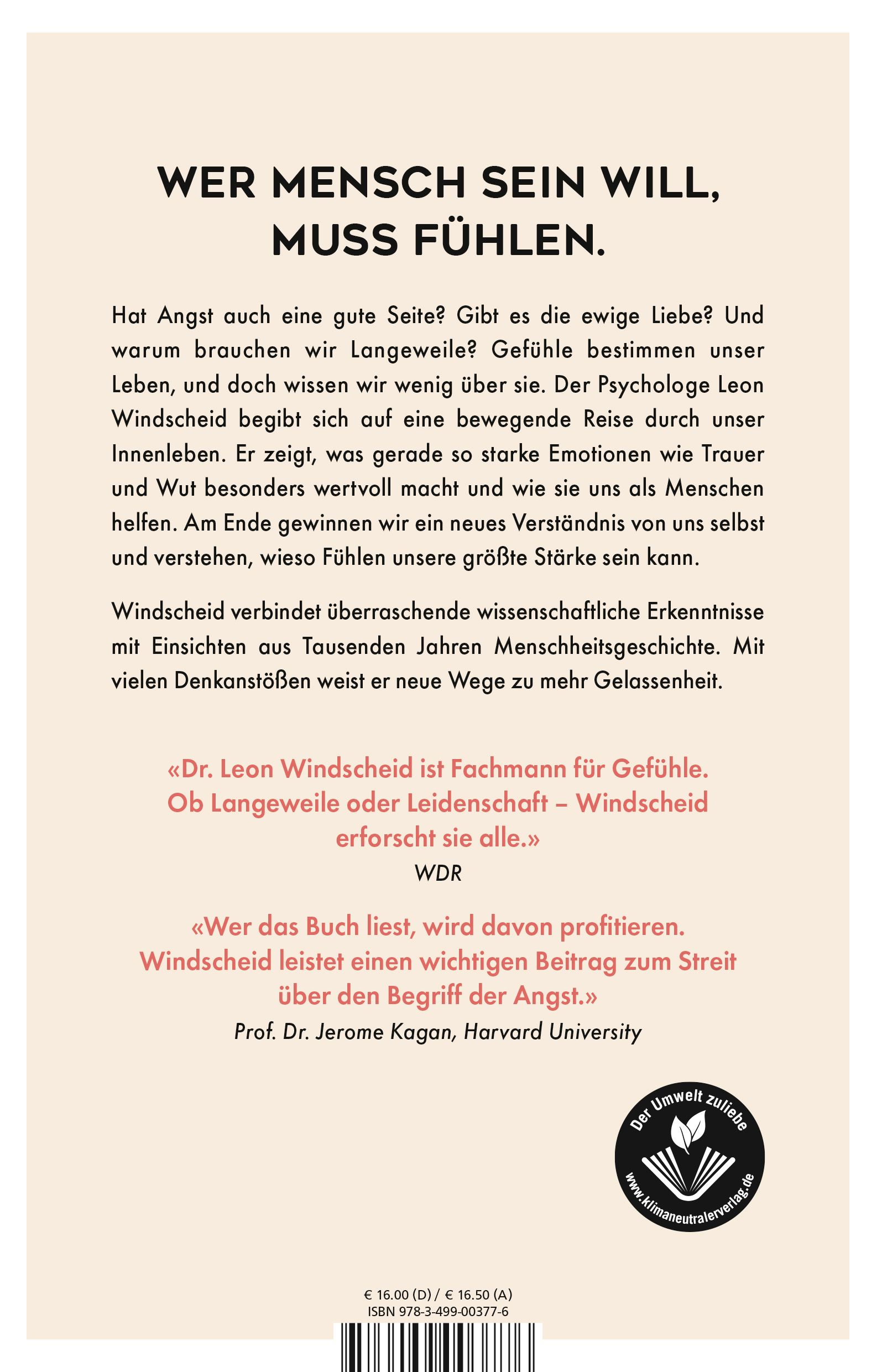 Wer Mensch sein will, muss fühlen